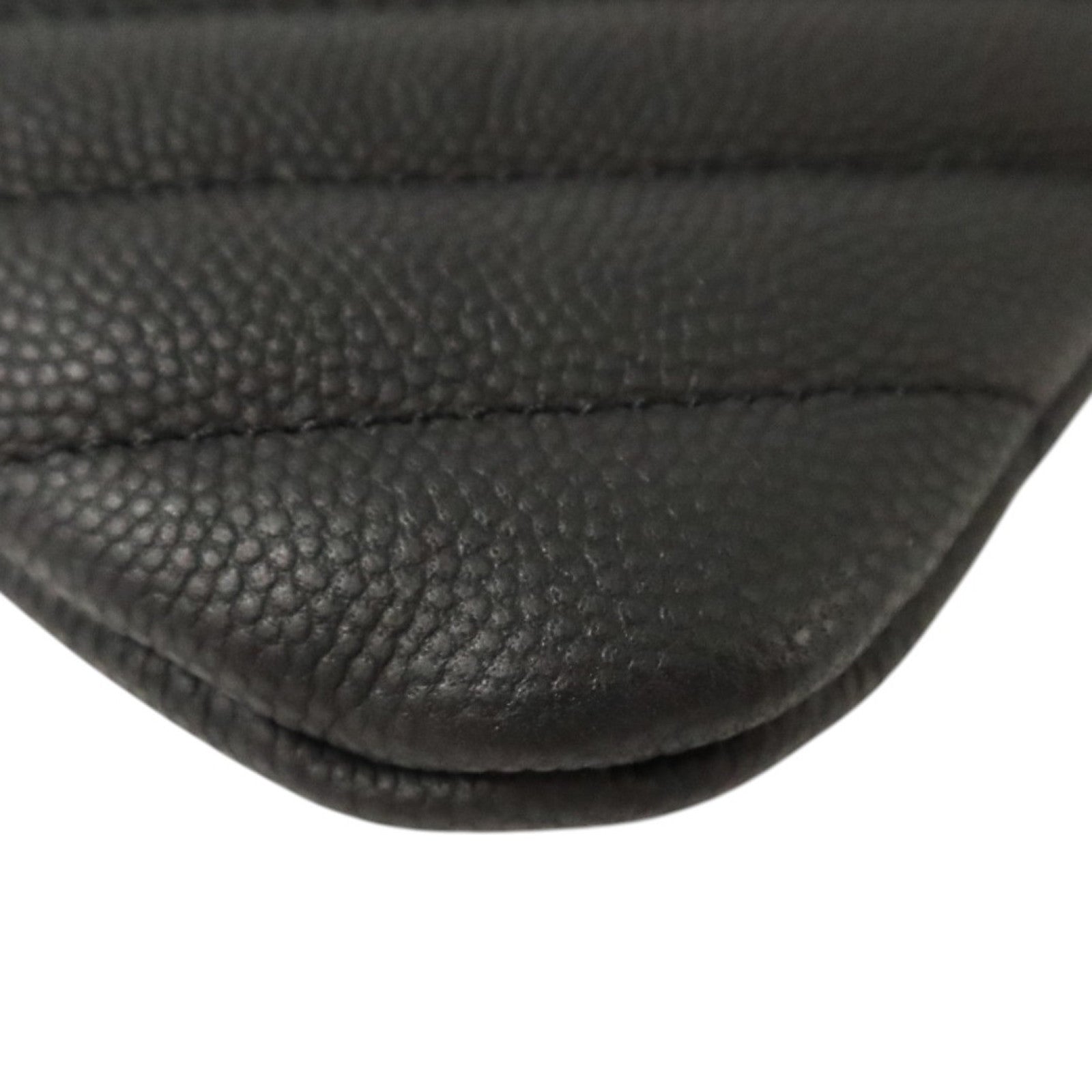 CHANEL 牛皮皮革Chevron O-Case Pouch Medium Clutch金扣手拿包