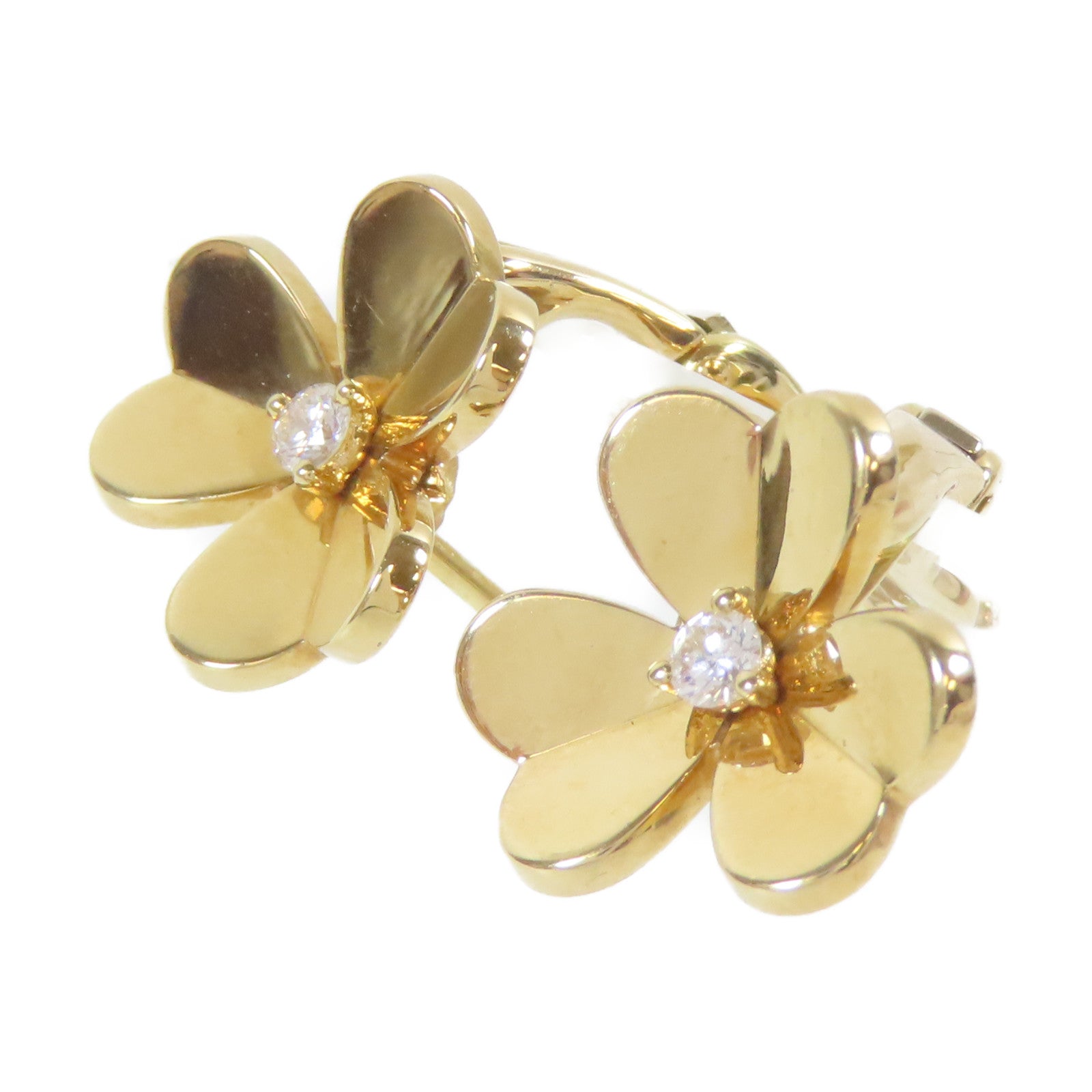 Van Cleef & Arpels 18K黃金Frivole Flower Small Model耳環金色