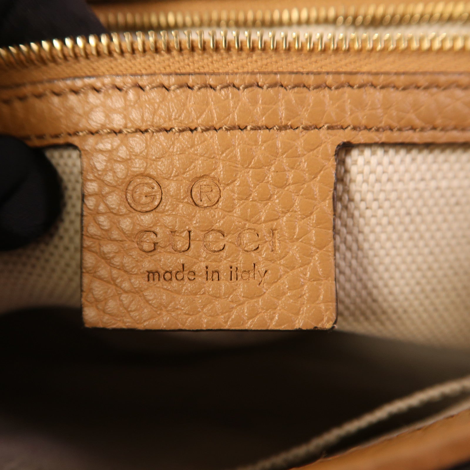 GUCCI GG GHW Chain Shoulder Bag 536224 Calfskin Leather Brown