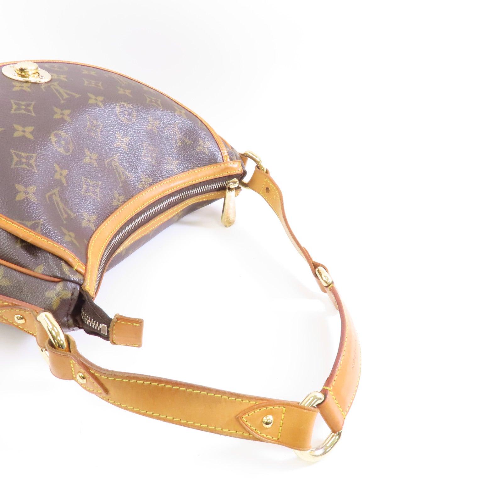 LOUIS VUITTON Monogram Mini Croisette Tulum PM金扣肩背袋啡色