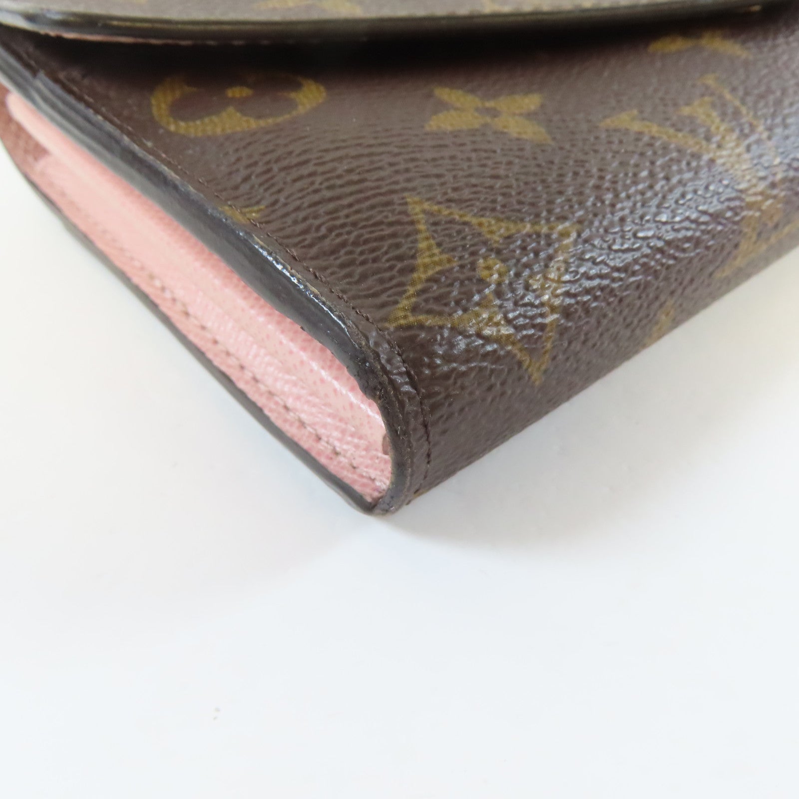 LOUIS VUITTON Monogram Wallet金扣啪鈕長錢包啡色