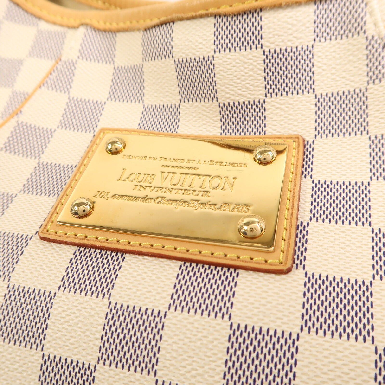 LOUIS VUITTON Damier Azur Galliera PM金扣肩背袋