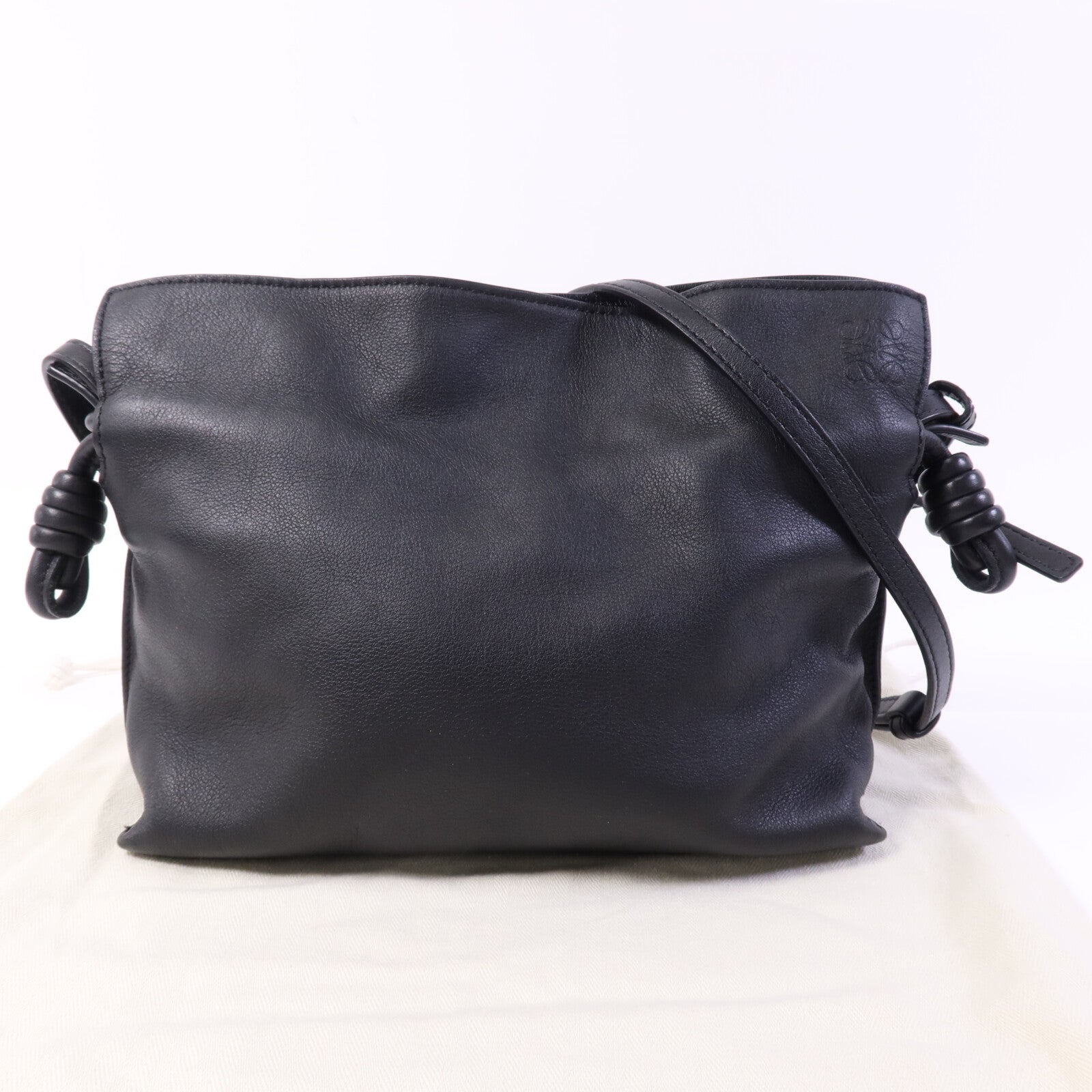 LOEWE 羊皮皮革Flamenco金扣肩背袋