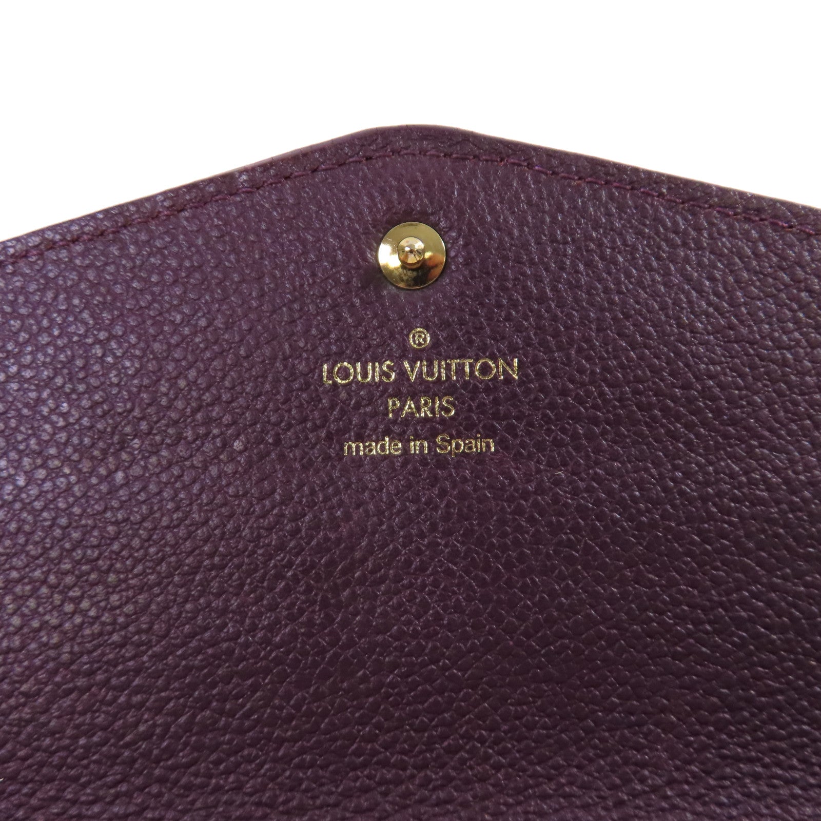LOUIS VUITTON Monogram Empreinte Portefeuille Curieuse Long Wallet金扣長錢包紫色