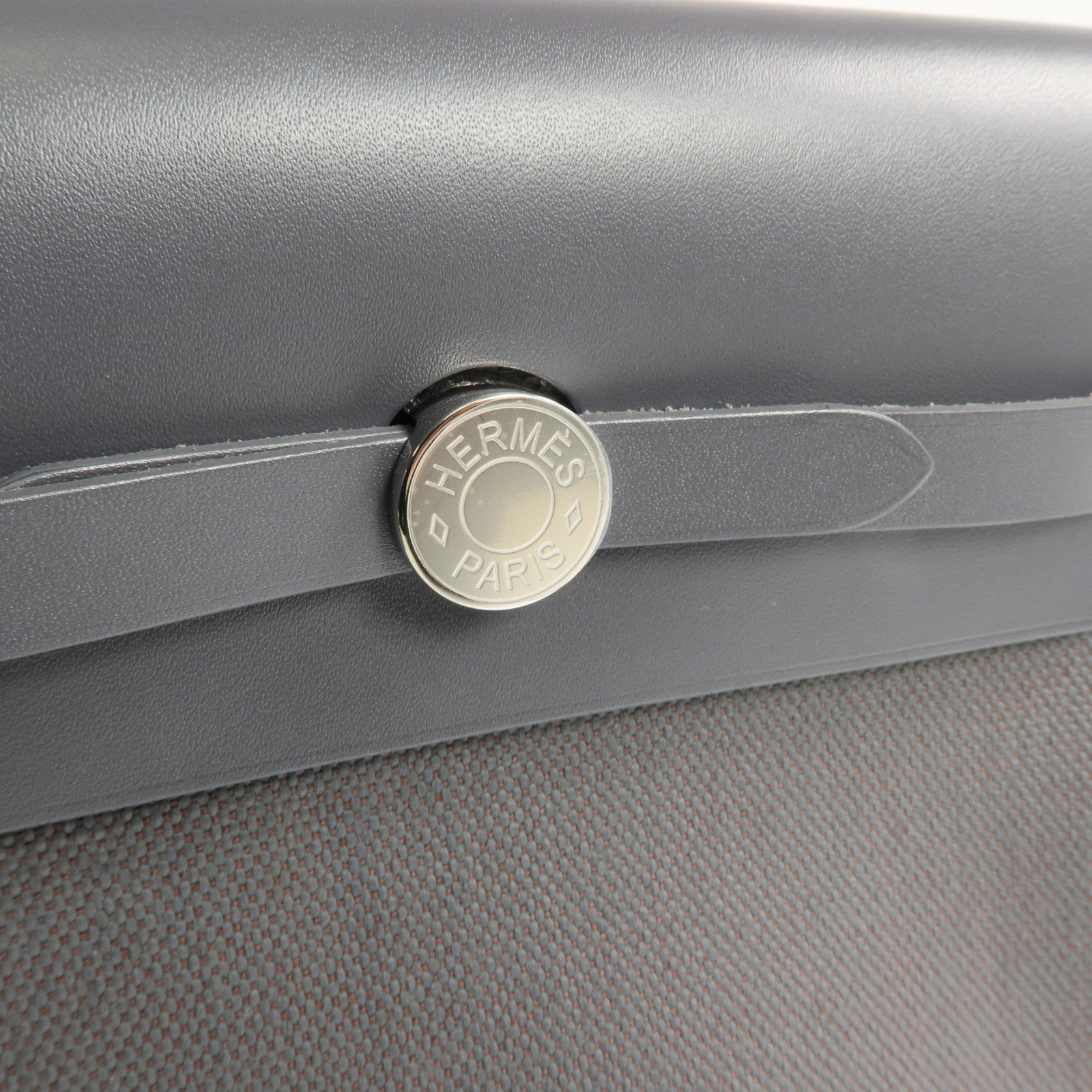 HERMES Vache Hunter皮革Mini Herbag銀扣肩背包