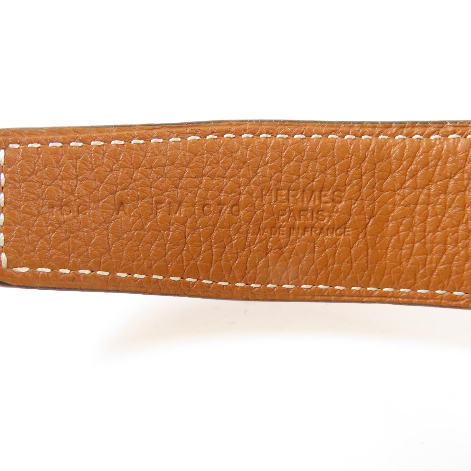 HERMES 【激減優惠】Swift皮革Belt 100cm銀扣皮帶黑色/駝色