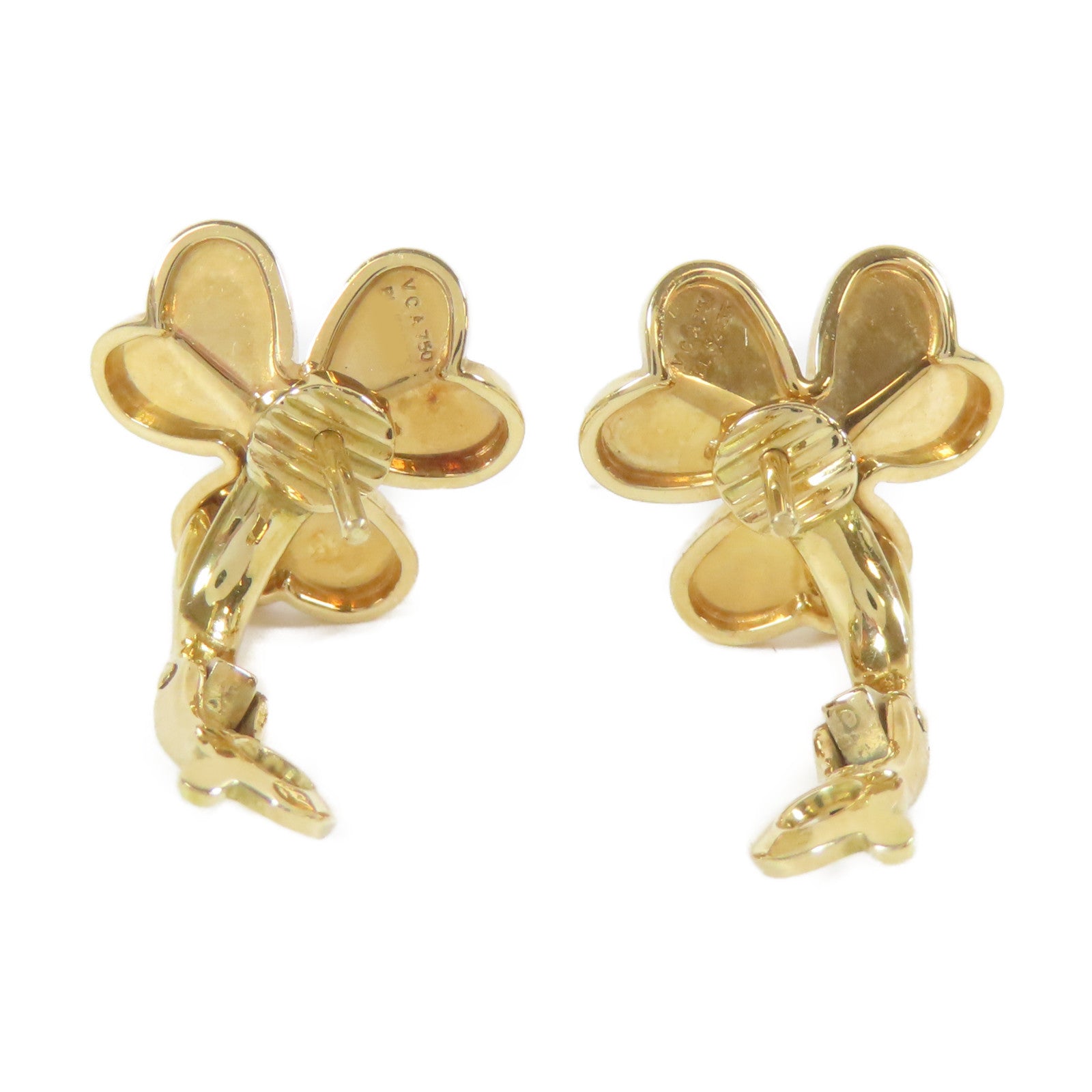 Van Cleef & Arpels 18K黃金Frivole Flower Small Model耳環金色