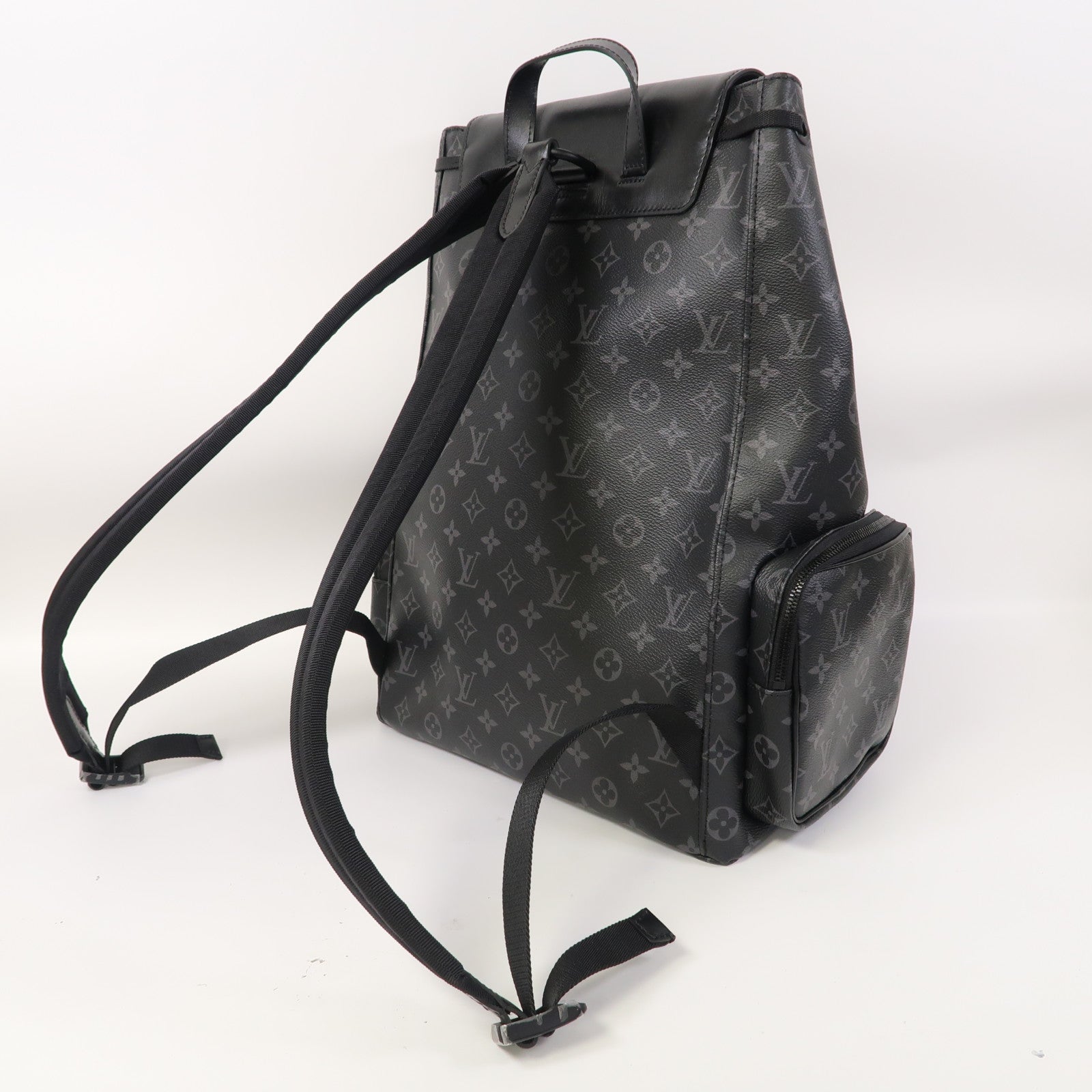 LOUIS VUITTON 【激減優惠】Monogram Eclipse Trio Backpack黑扣背包黑色