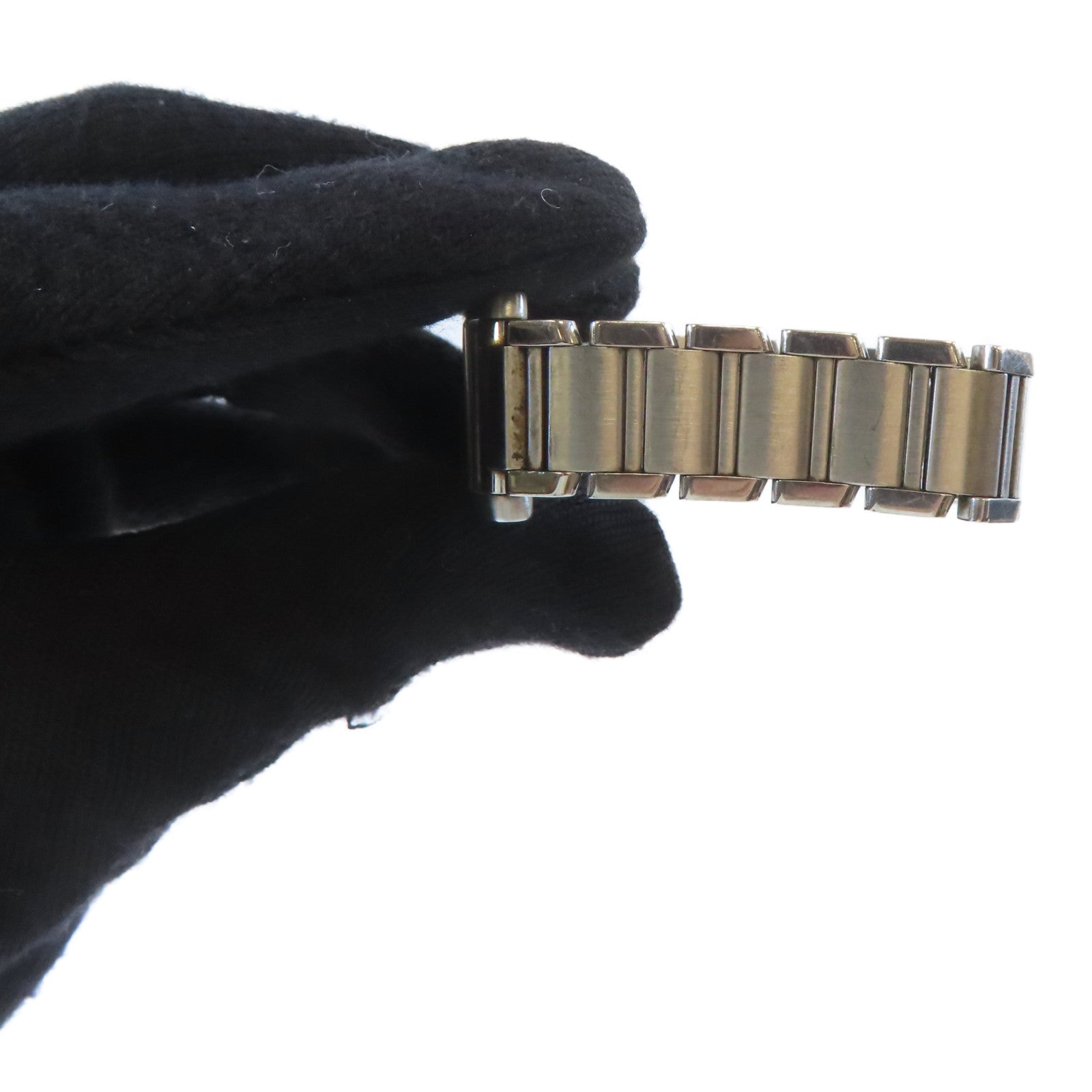 CARTIER Tank Francaise不鏽鋼手錶石英機芯白色#13.75cm