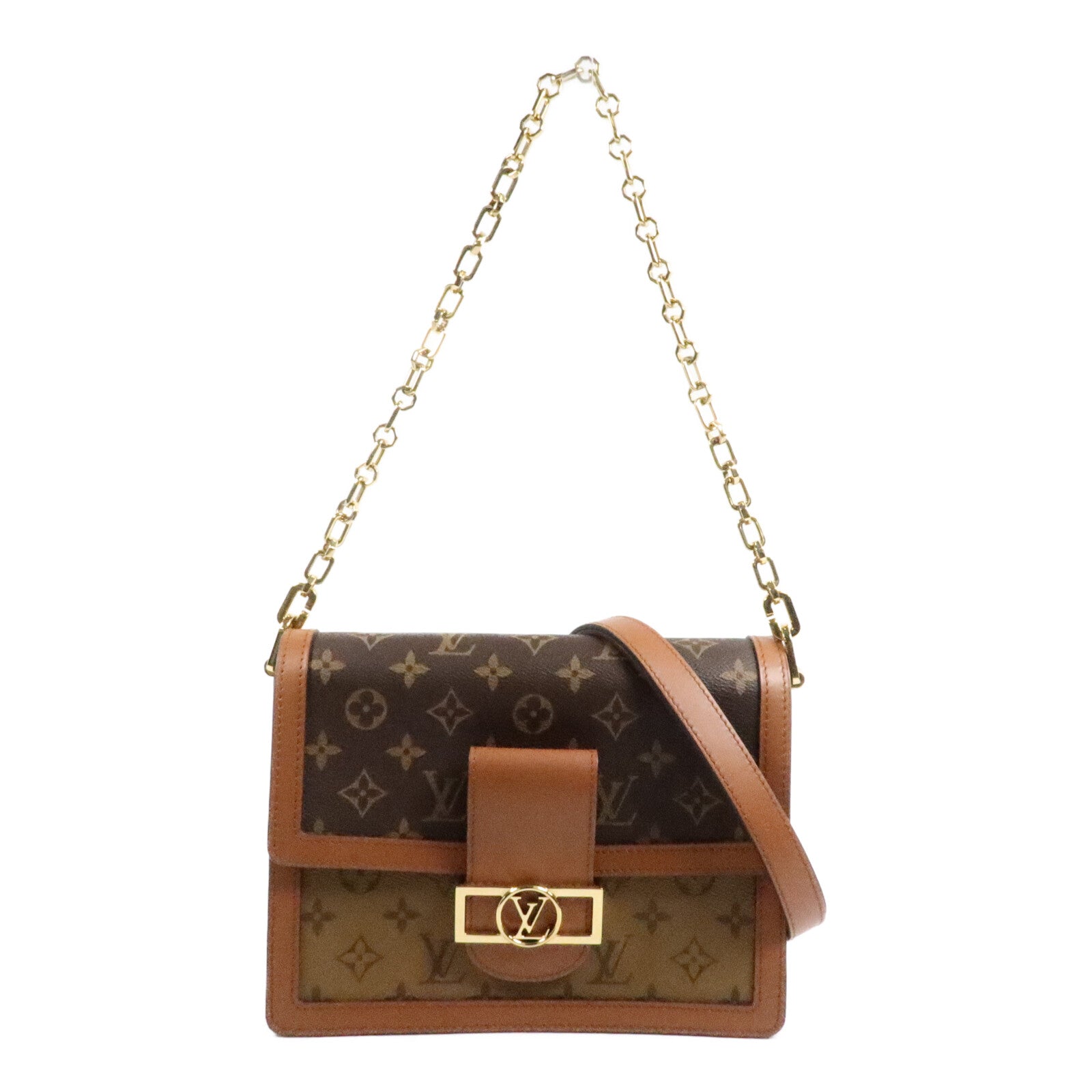 LOUIS VUITTON Monogram Reverse Dauphine MM肩背袋