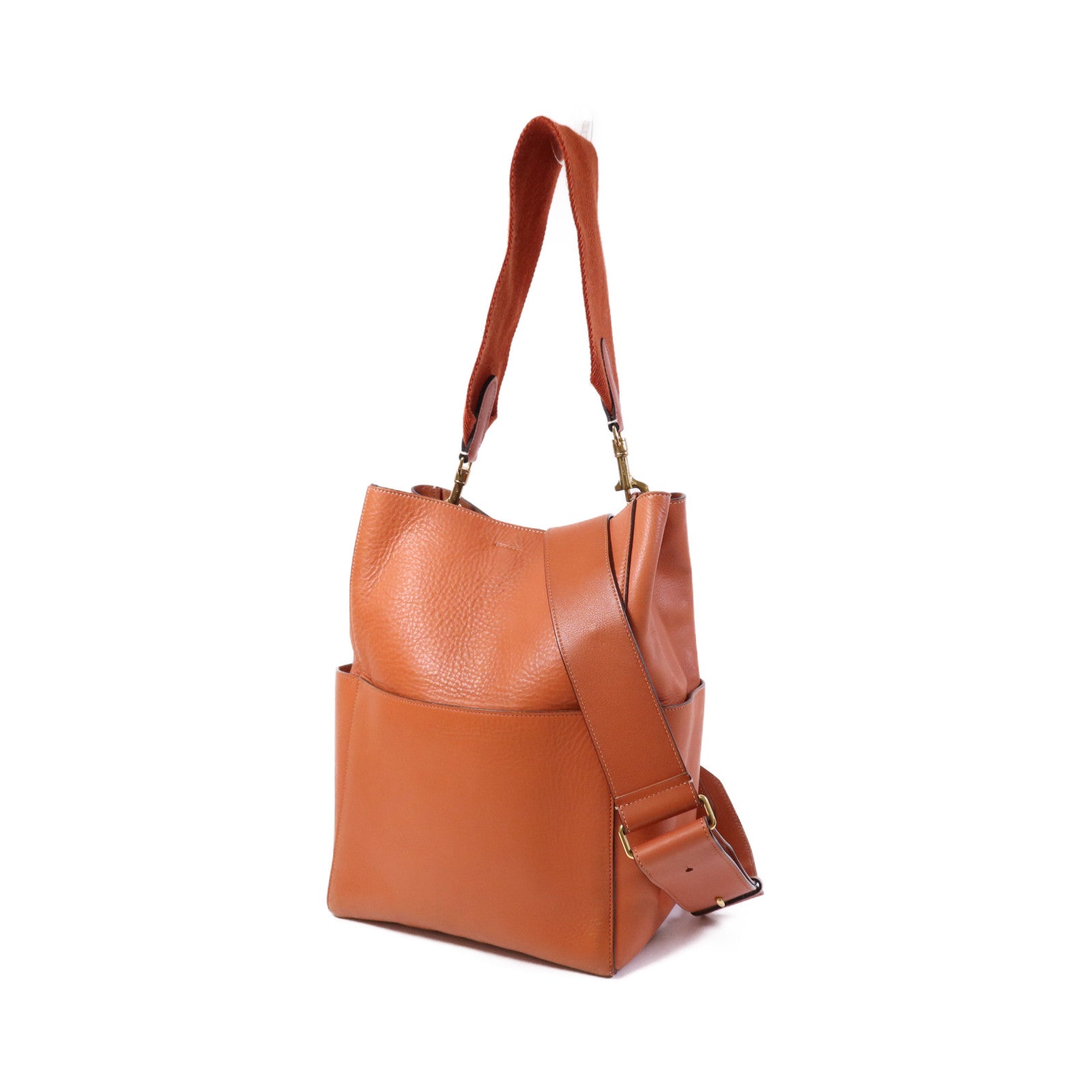 CELINE 牛皮皮革Shoulder Bag金扣肩背袋