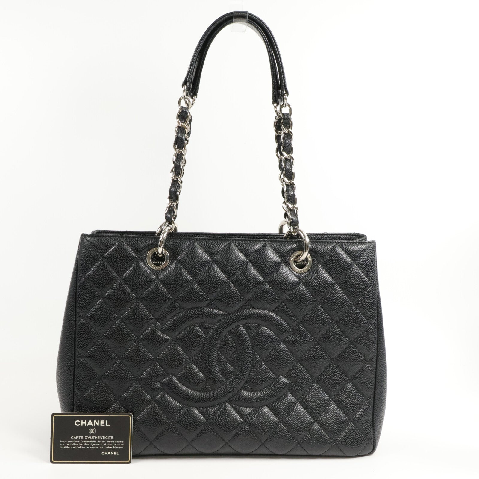 CHANEL 牛皮皮革GST Grand Shopping Tote Bag鏈帶手挽袋