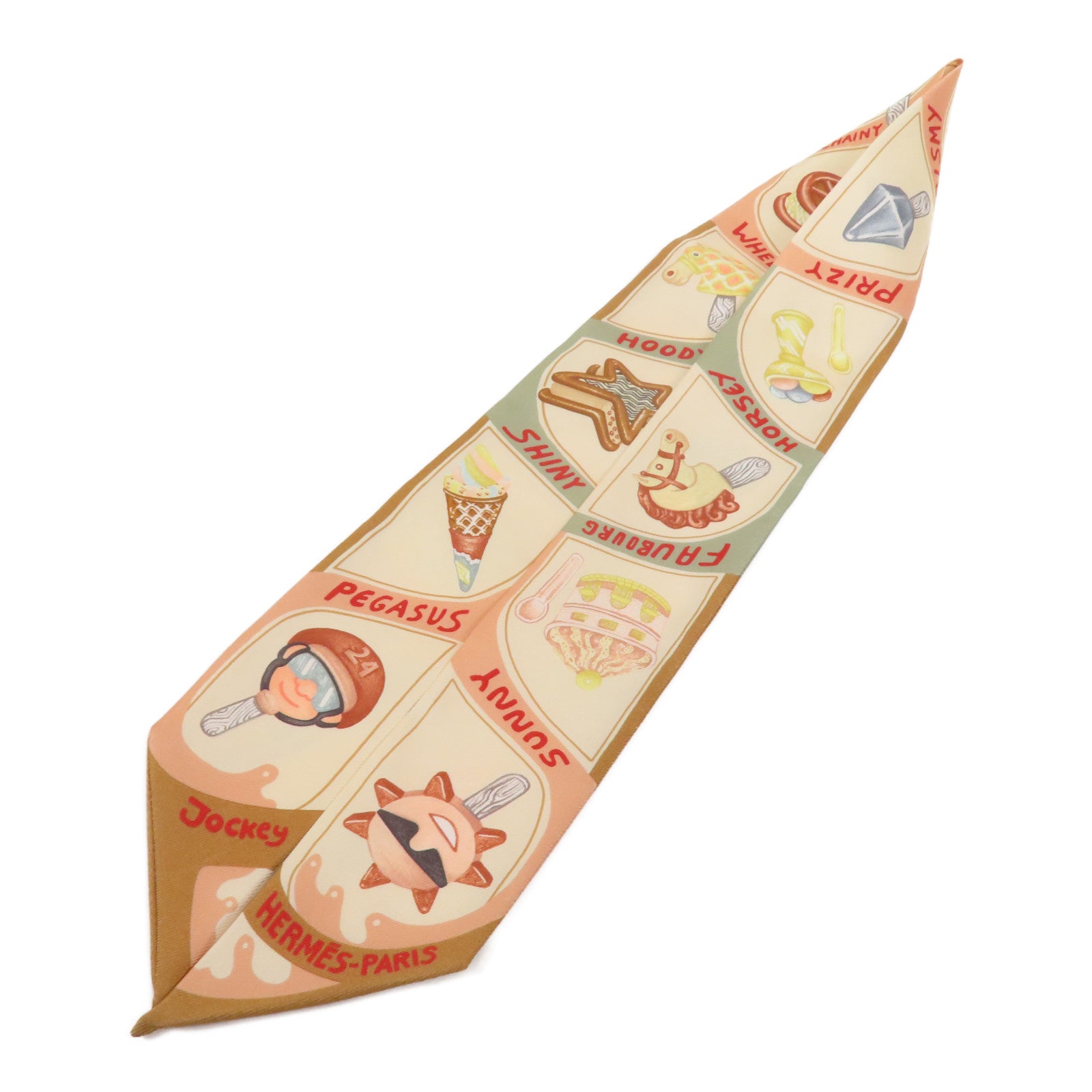 HERMES 絲質Twilly絲巾