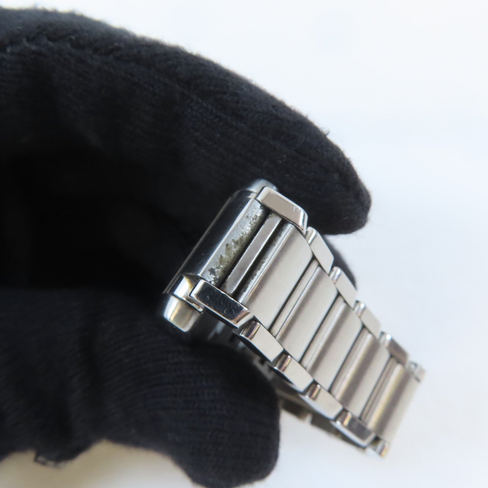 CARTIER Tank Francaise不鏽鋼手錶石英機芯白色#13.75cm