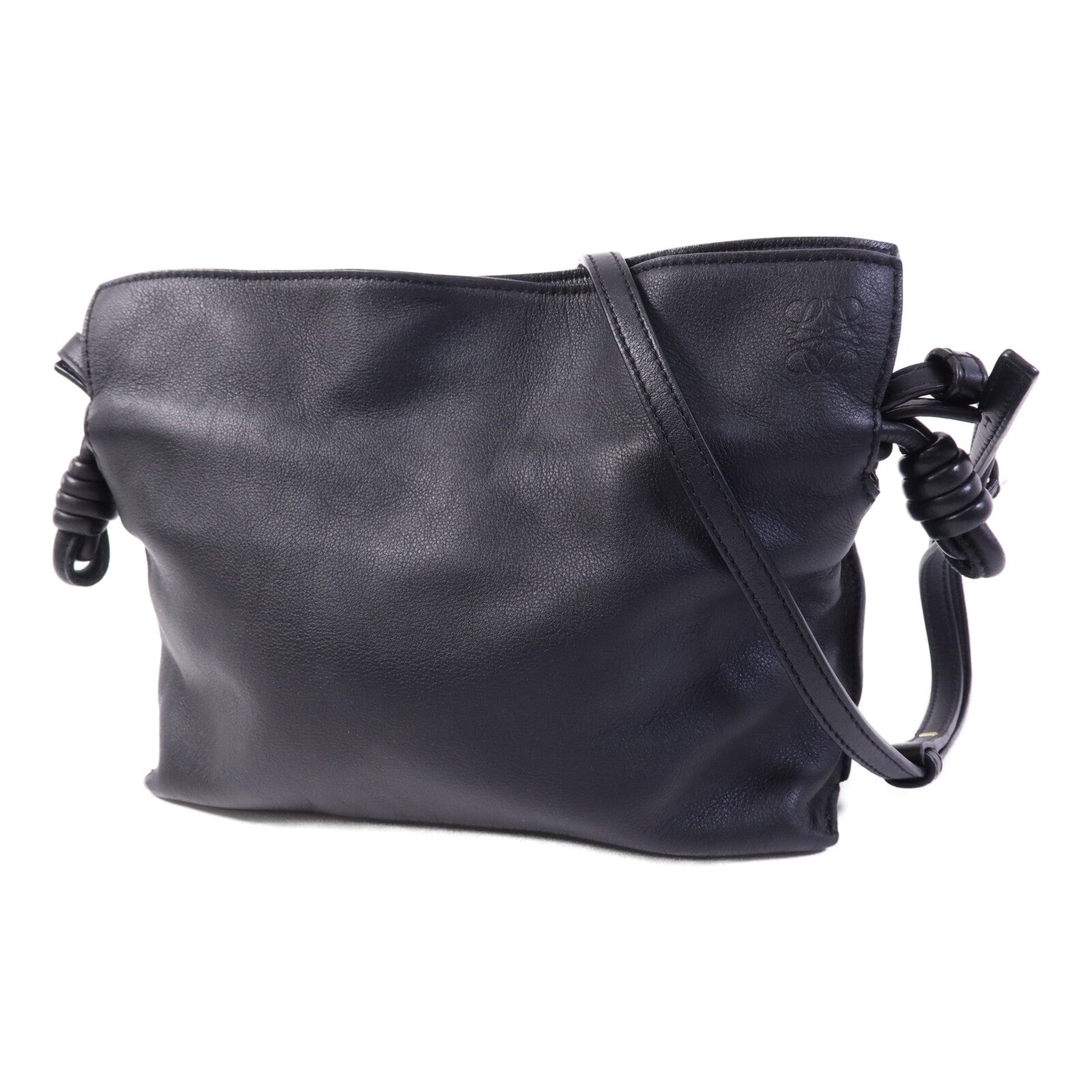 LOEWE 羊皮皮革Flamenco金扣肩背袋