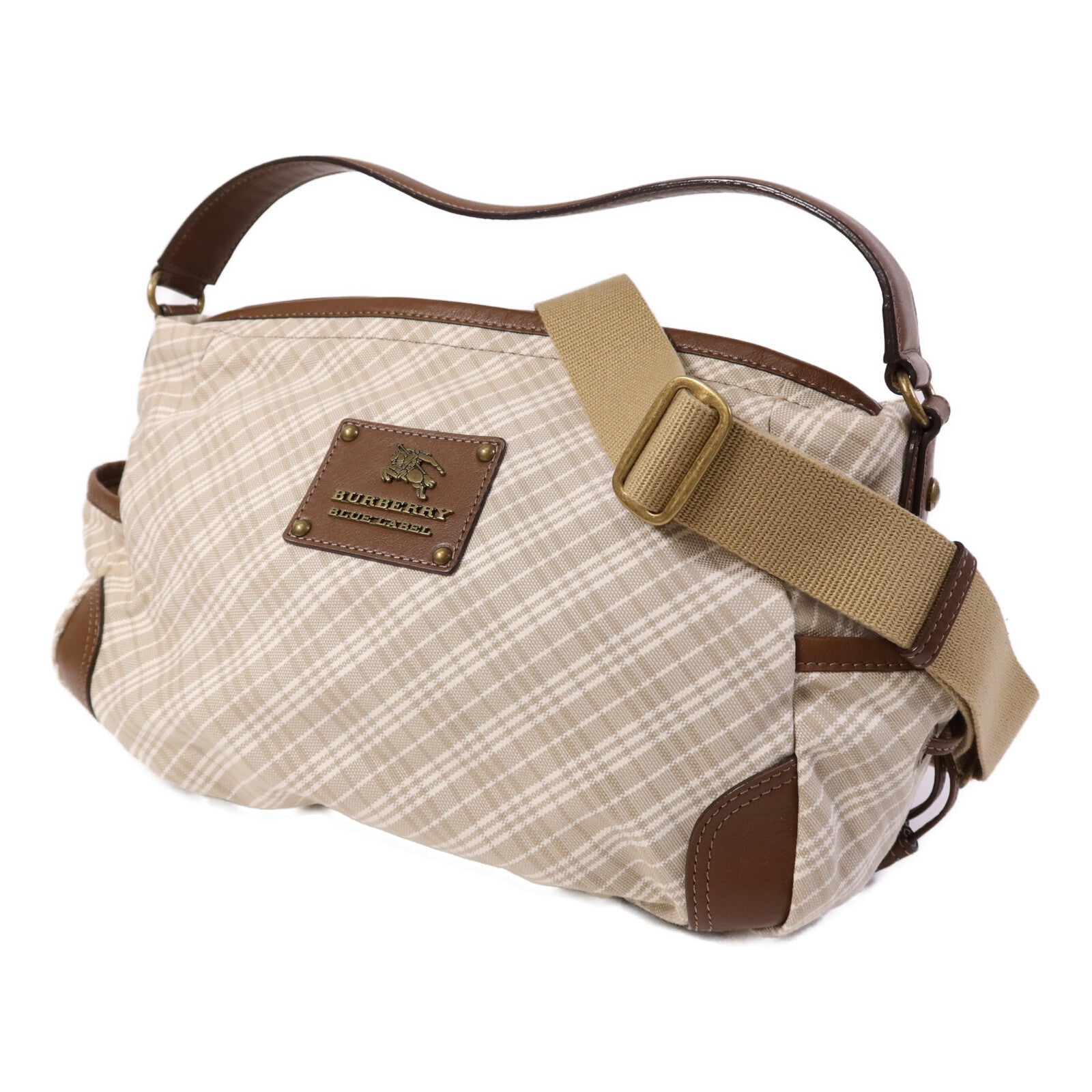 BURBERRY 帆布2 Way Shoulder Bag金扣手挽肩背兩用袋