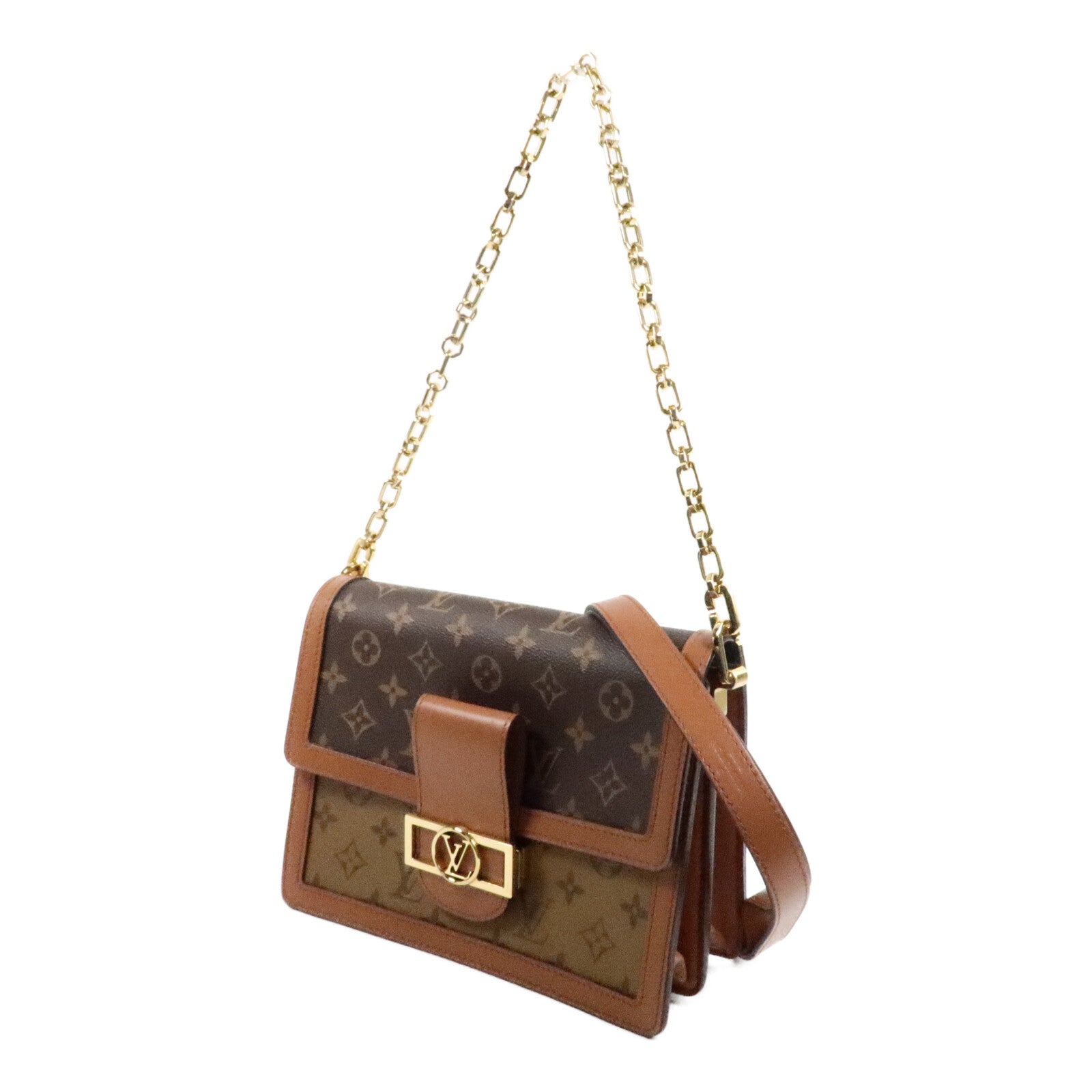 LOUIS VUITTON Monogram Reverse Dauphine MM肩背袋