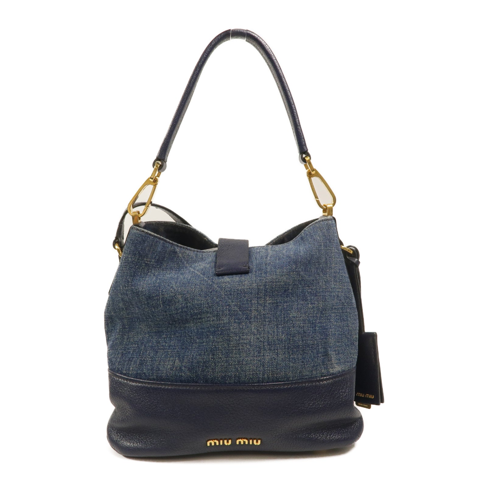 Miu Miu 牛仔布2 Way Shoulder手挽肩背兩用袋