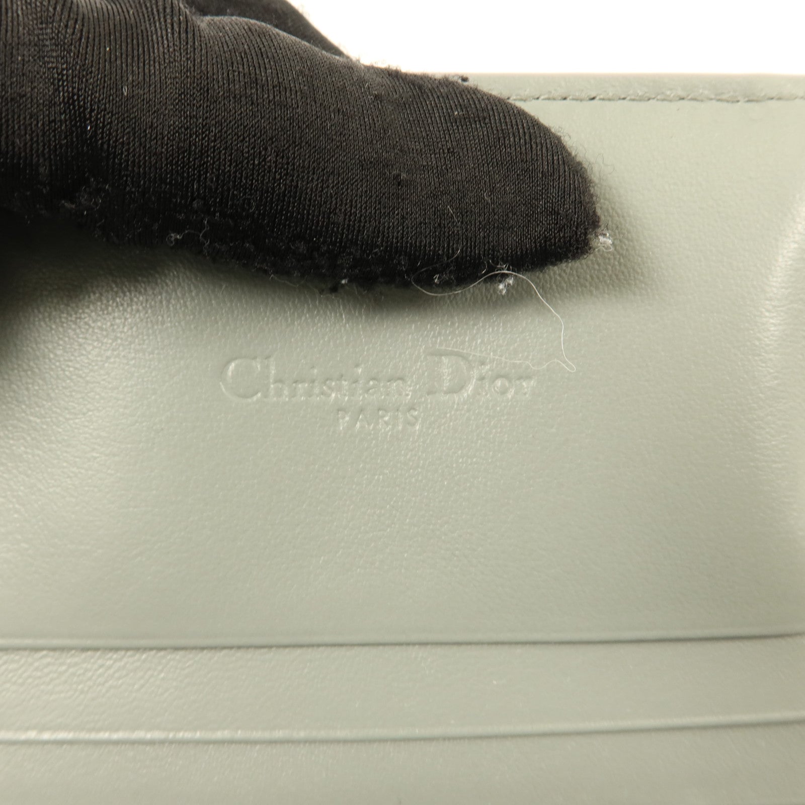 Dior 漆皮皮革Gardenia Wallet金扣錢包