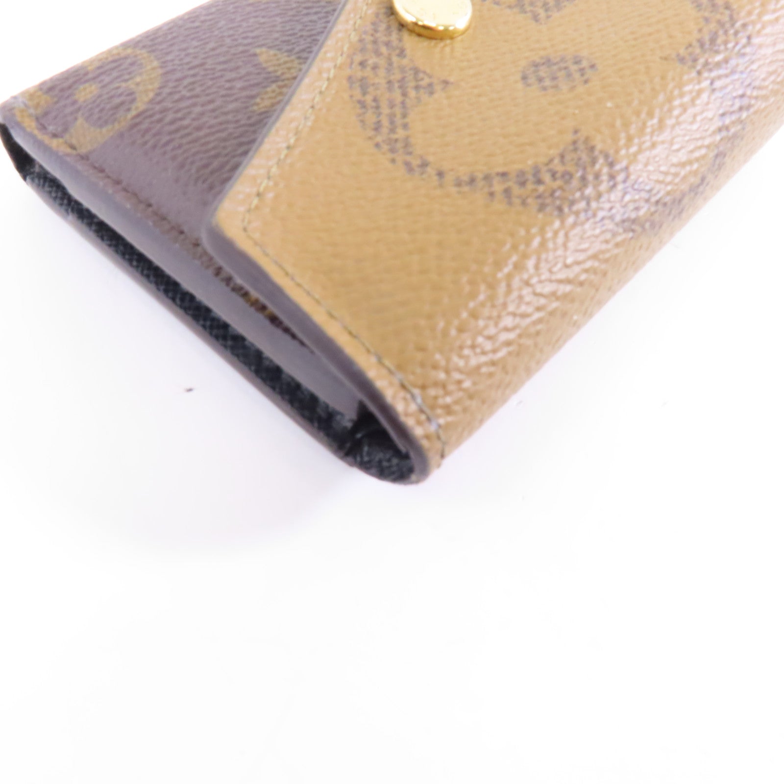 LOUIS VUITTON Monogram Giant Reverse Wallet金扣錢包棕色