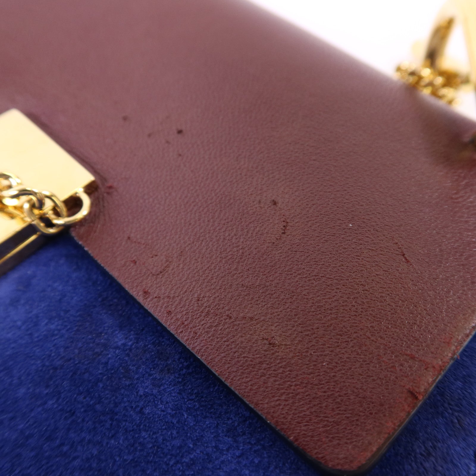 Chloe 【激減優惠】牛皮皮革/麂皮皮革Drew Shoulder Bag金扣鏈帶肩背袋