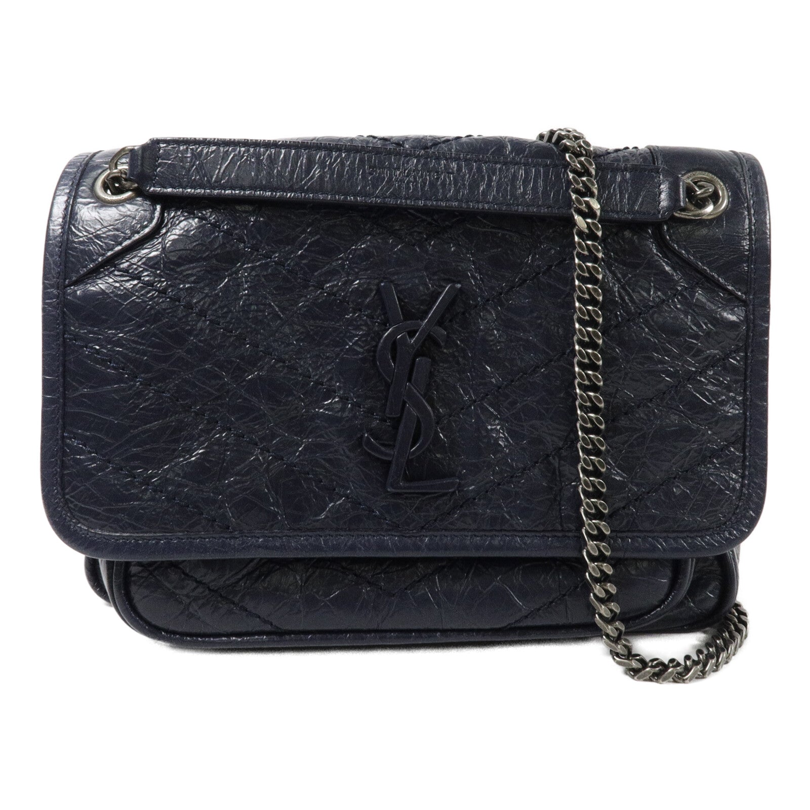 SAINT LAURENT 牛皮皮革Niki Baby鏈帶手挽肩背兩用袋