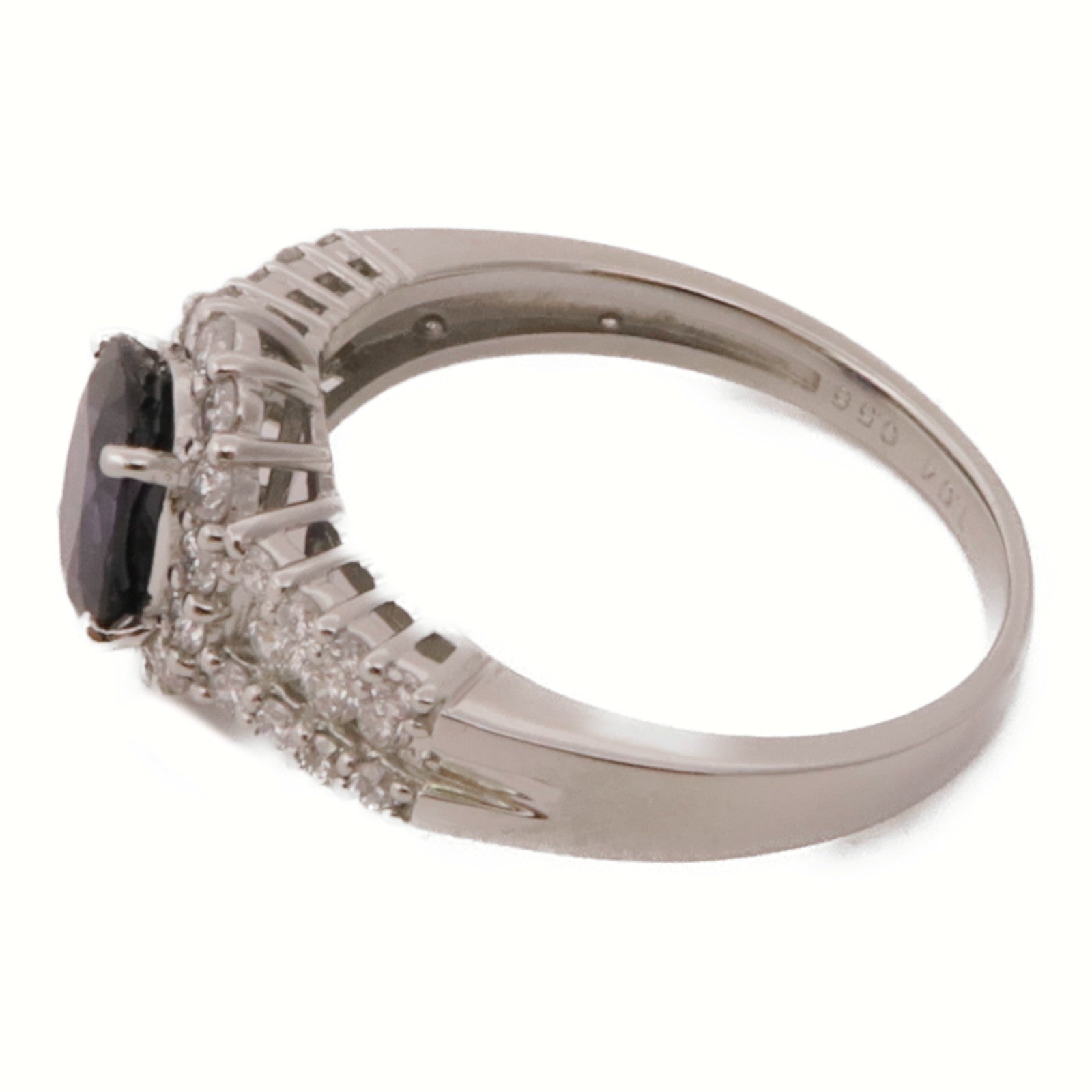 JEWELRY PT950鉑金Sapphire Diamond Ring鑽石戒指US#6