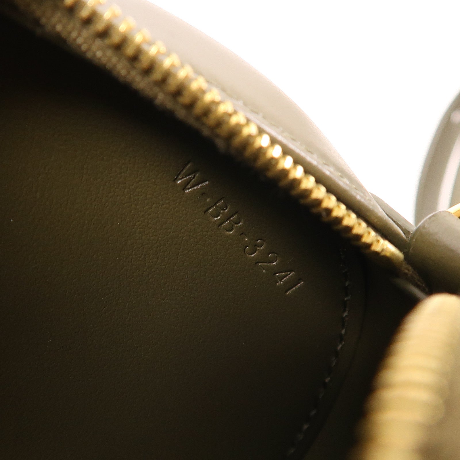 CELINE GHW Oval Shoulder Bag Calfskin Leather Khaki