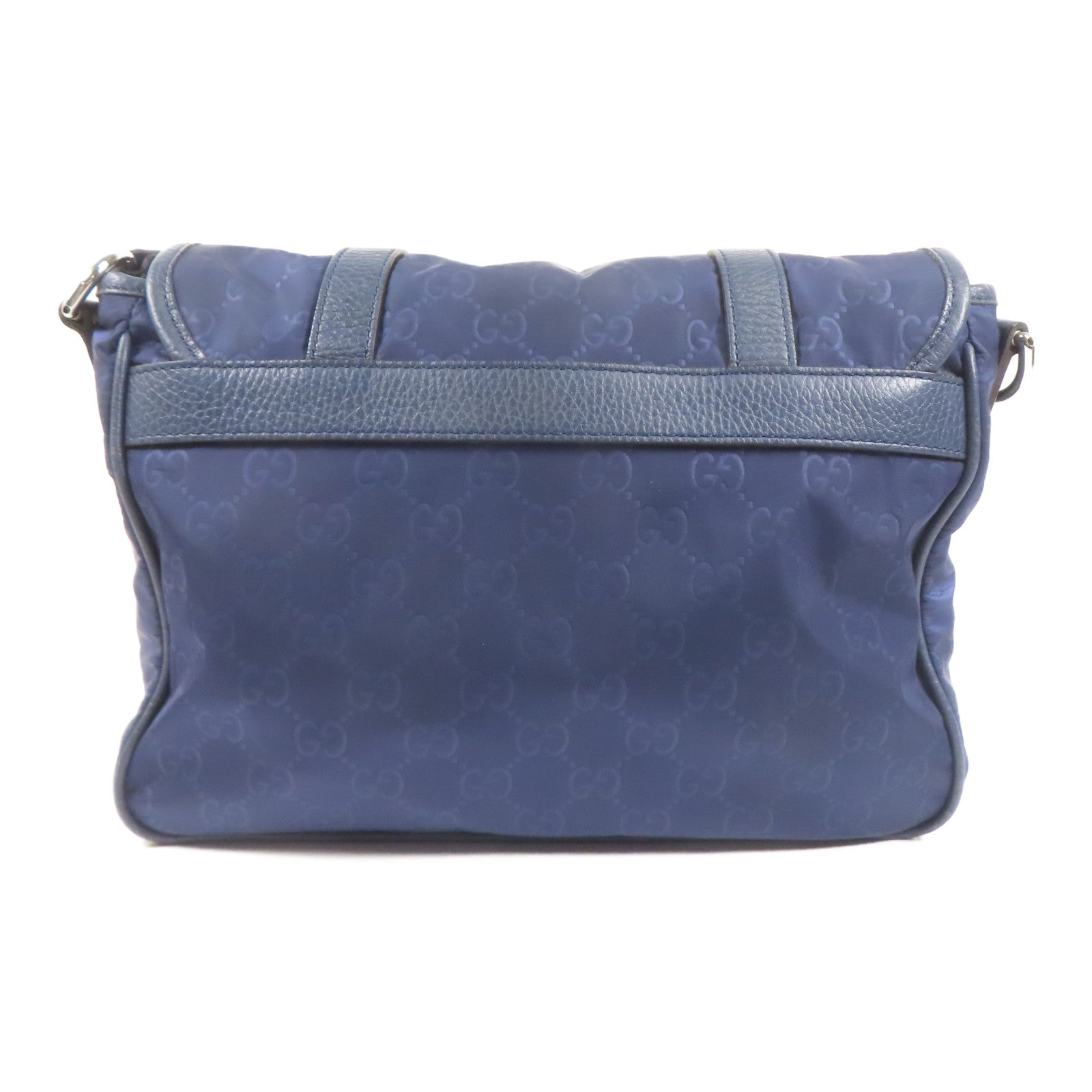 GUCCI 尼龍Shoulder Bag銀扣肩背袋