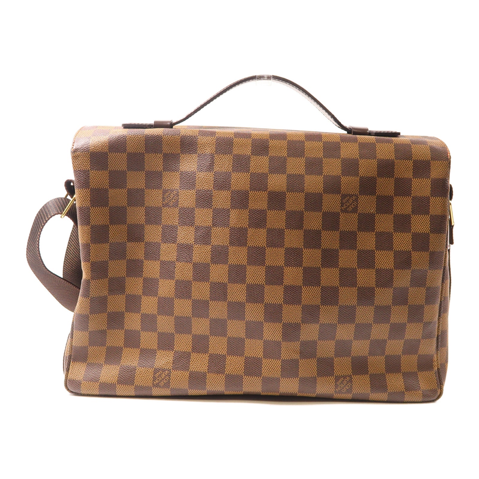 LOUIS VUITTON Damier Broadway金扣手挽肩背兩用袋啡色