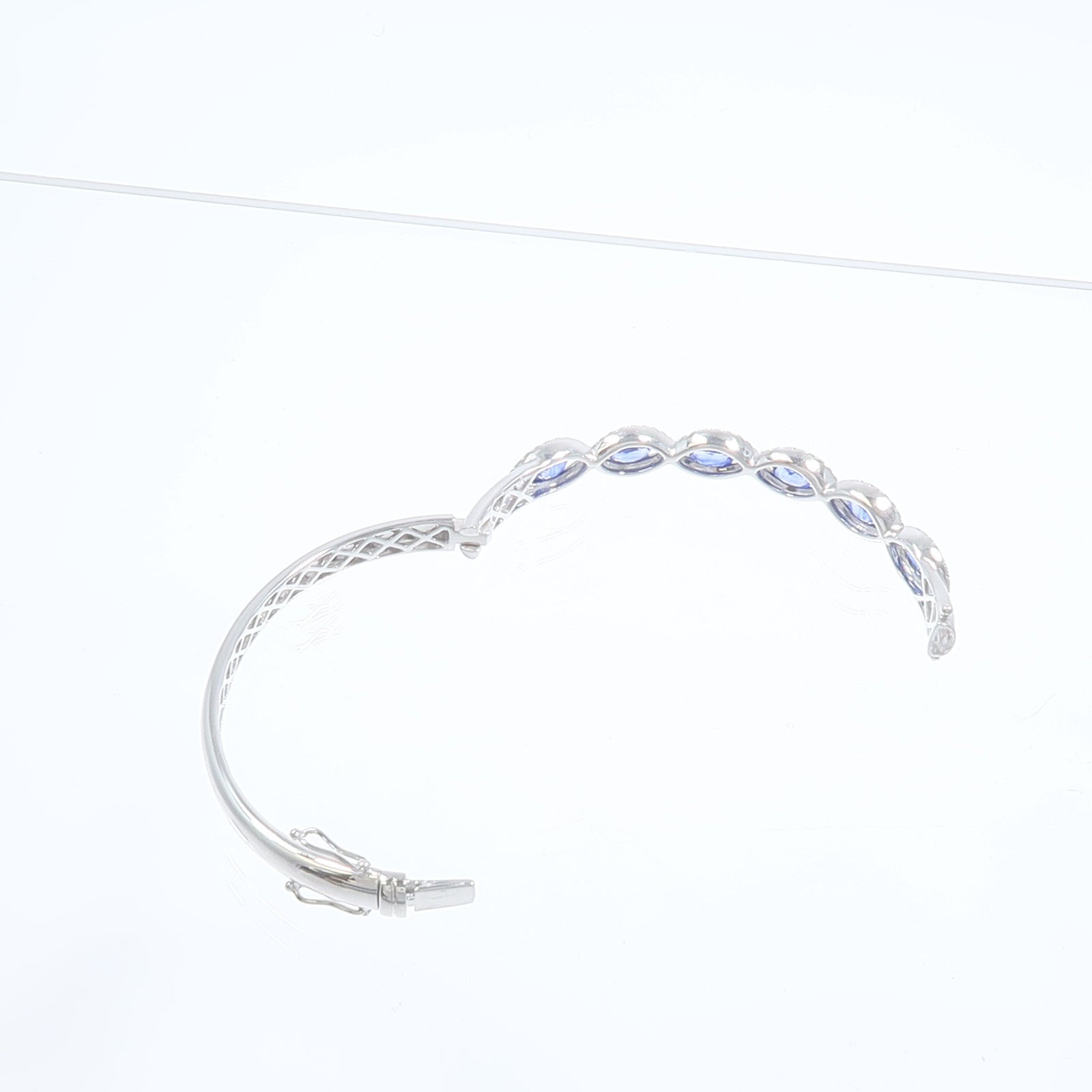 JEWELRY 18K白金Sapphire Diamond Bracelet藍寶石/鑽石手鏈
