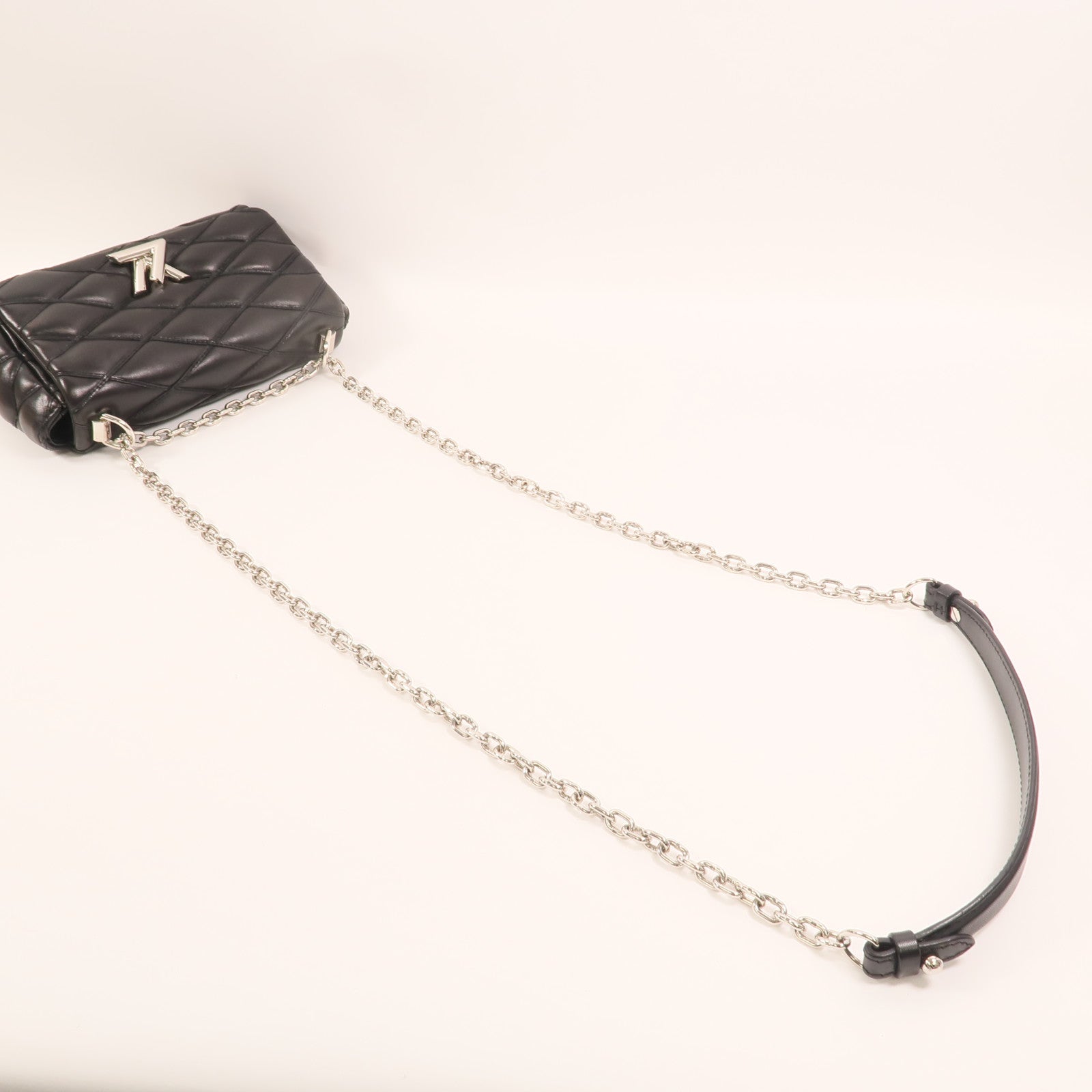 LOUIS VUITTON Malletage Go-14 PM銀扣鏈帶肩背袋