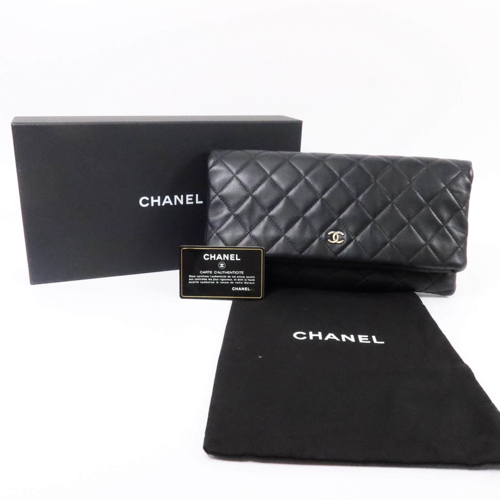 CHANEL 羊皮皮革Fold Over Clutch手拿包