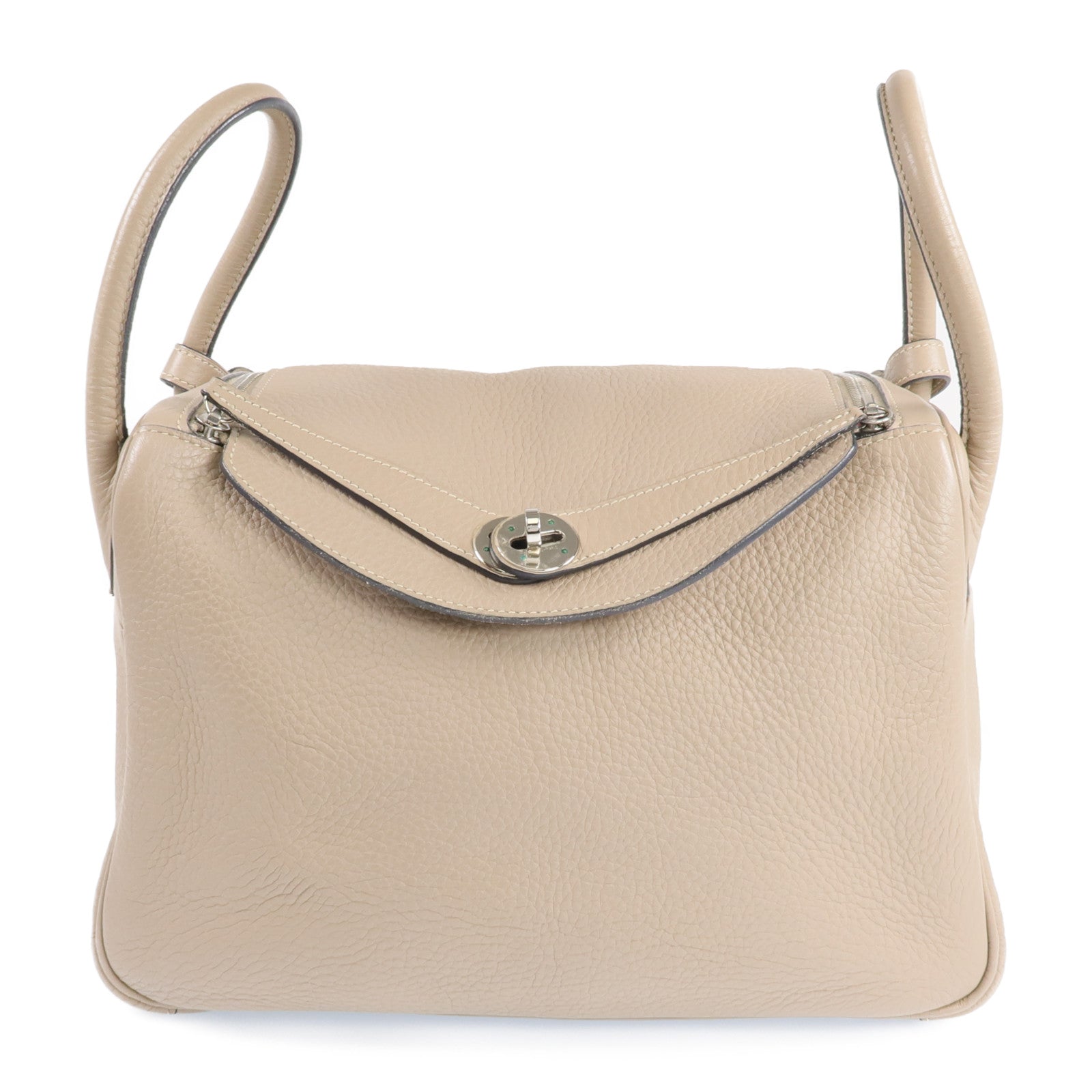 HERMES Clemence皮革Lindy 30銀扣肩背袋