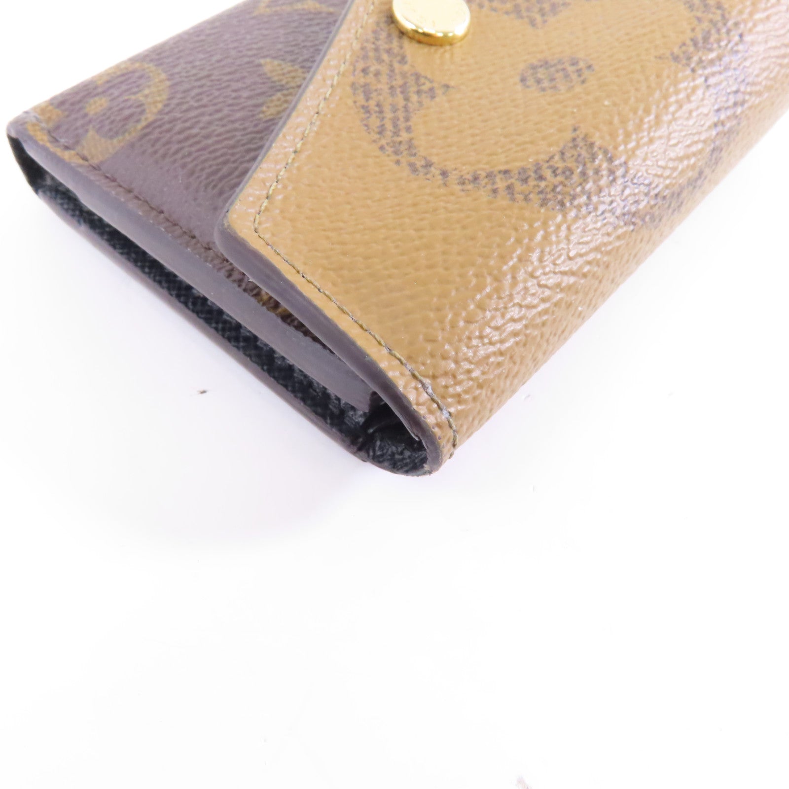 LOUIS VUITTON Monogram Giant Reverse Wallet金扣錢包棕色