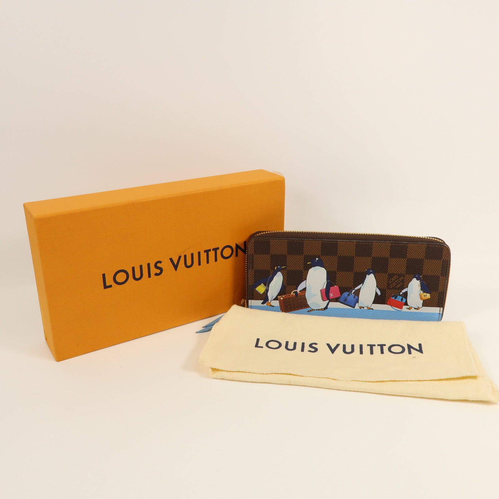 LOUIS VUITTON Damier Portefeuille Clemence金扣長錢包