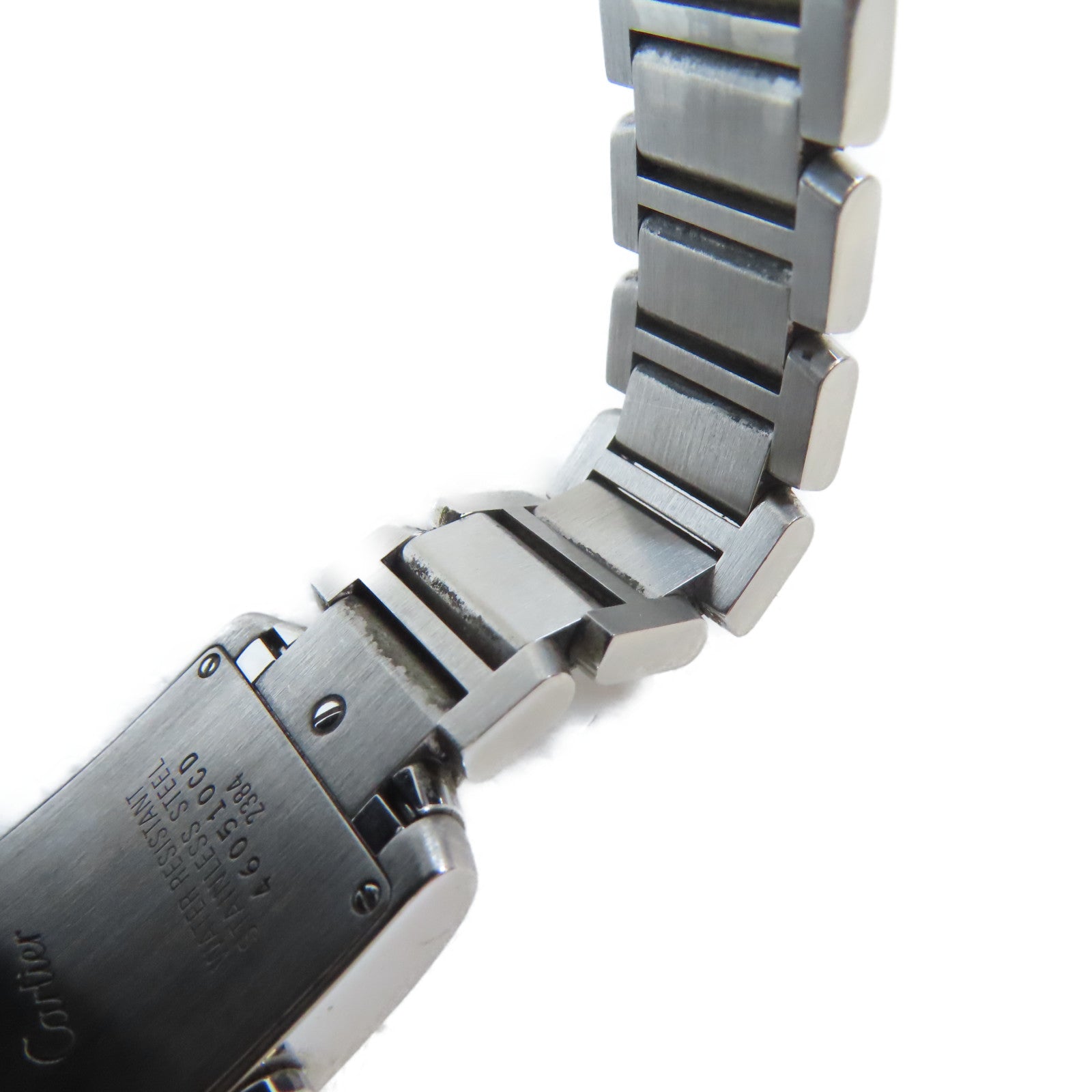 CARTIER Tank Francaise不鏽鋼手錶石英機芯白色#13.75cm