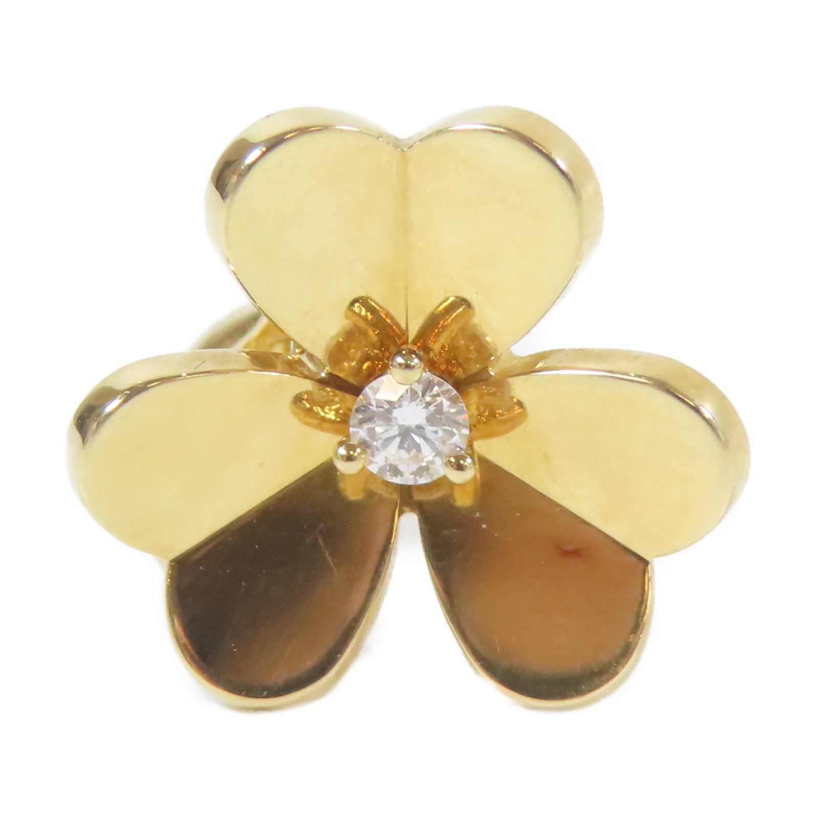 Van Cleef & Arpels 18K黃金Frivole Flower Small Model耳環金色