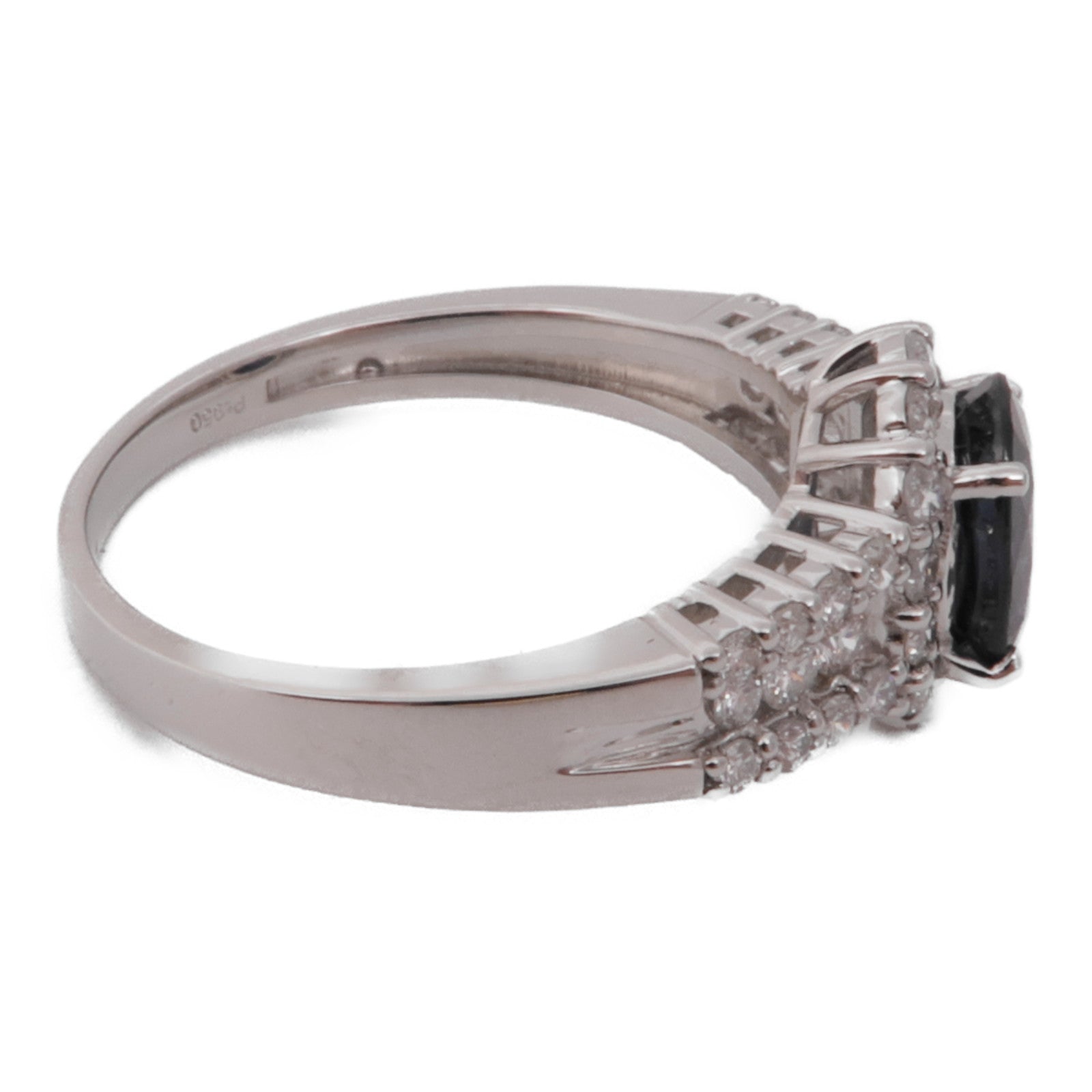 JEWELRY PT950鉑金Sapphire Diamond Ring鑽石戒指US#6