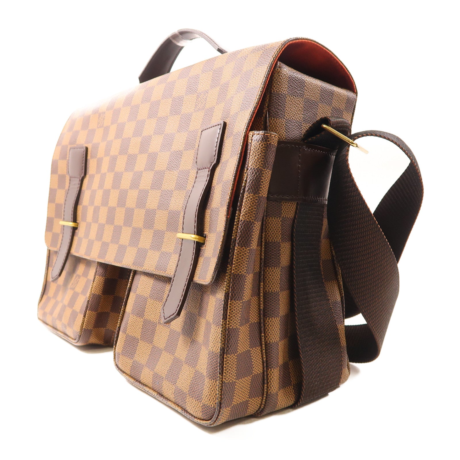 LOUIS VUITTON Damier Broadway金扣手挽肩背兩用袋啡色