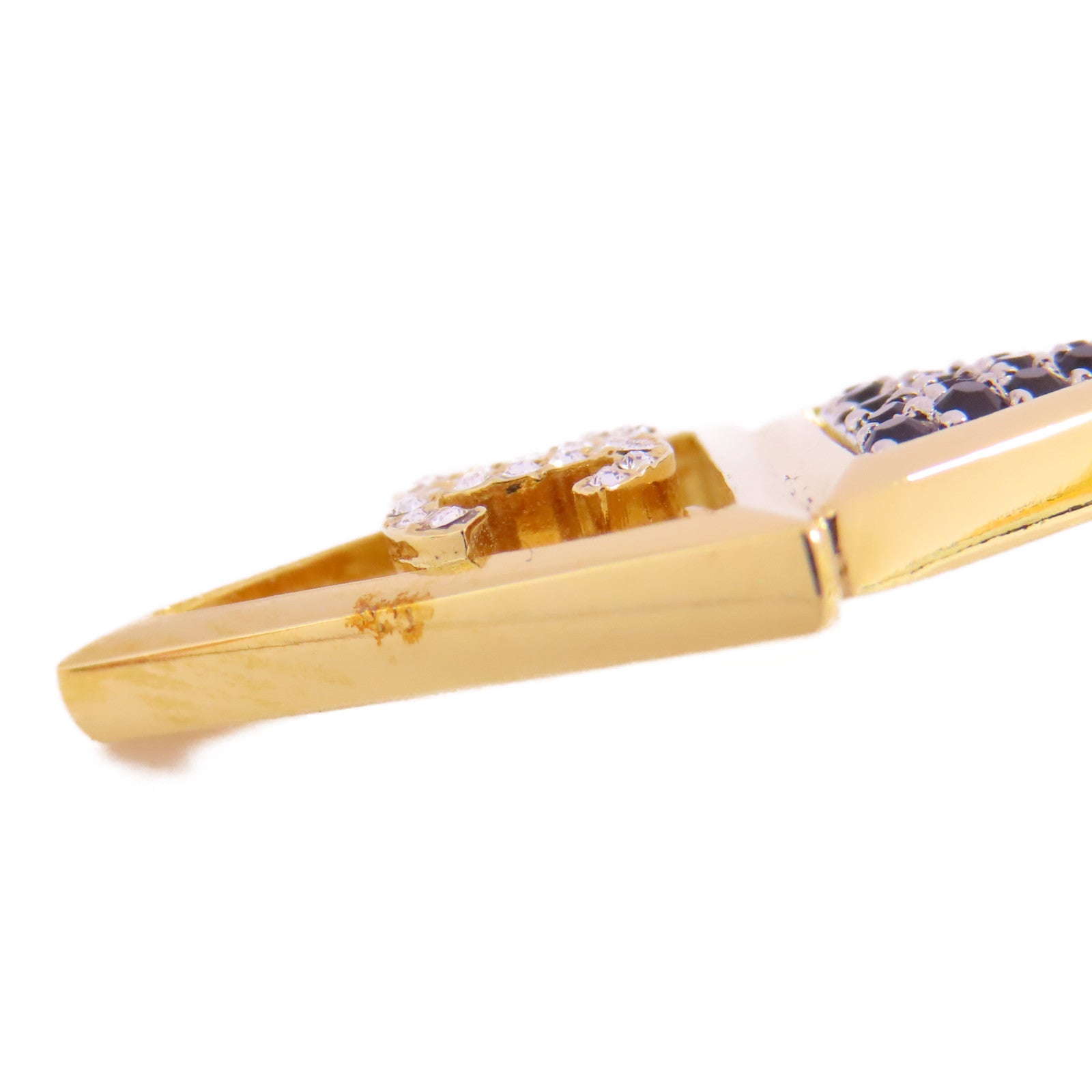 CHANEL CC Earrings Metal Gold/Black