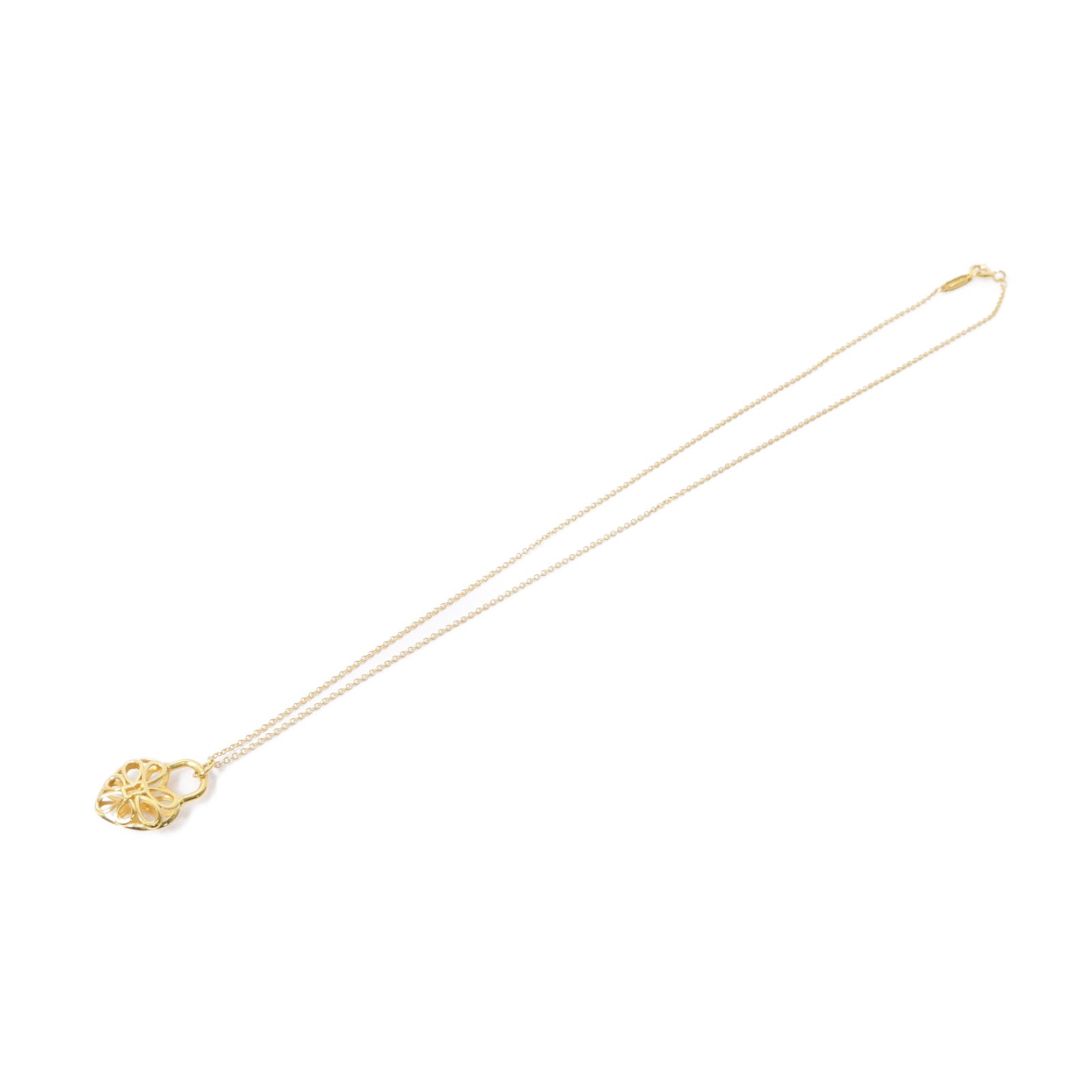 TIFFANY＆CO 18K黃金HeartLock Necklace項鍊