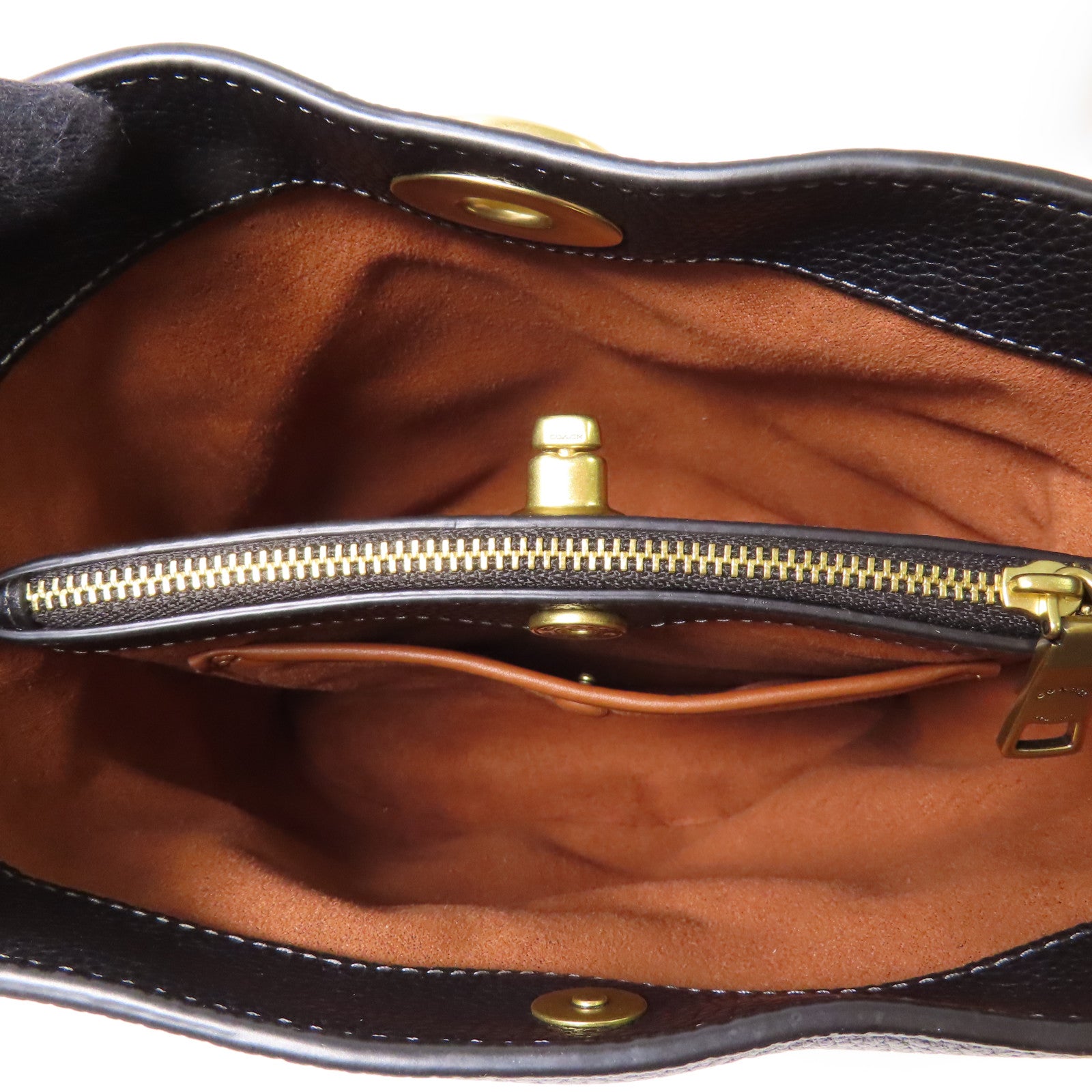 COACH 牛皮皮革Willow 19金扣手挽肩背兩用袋