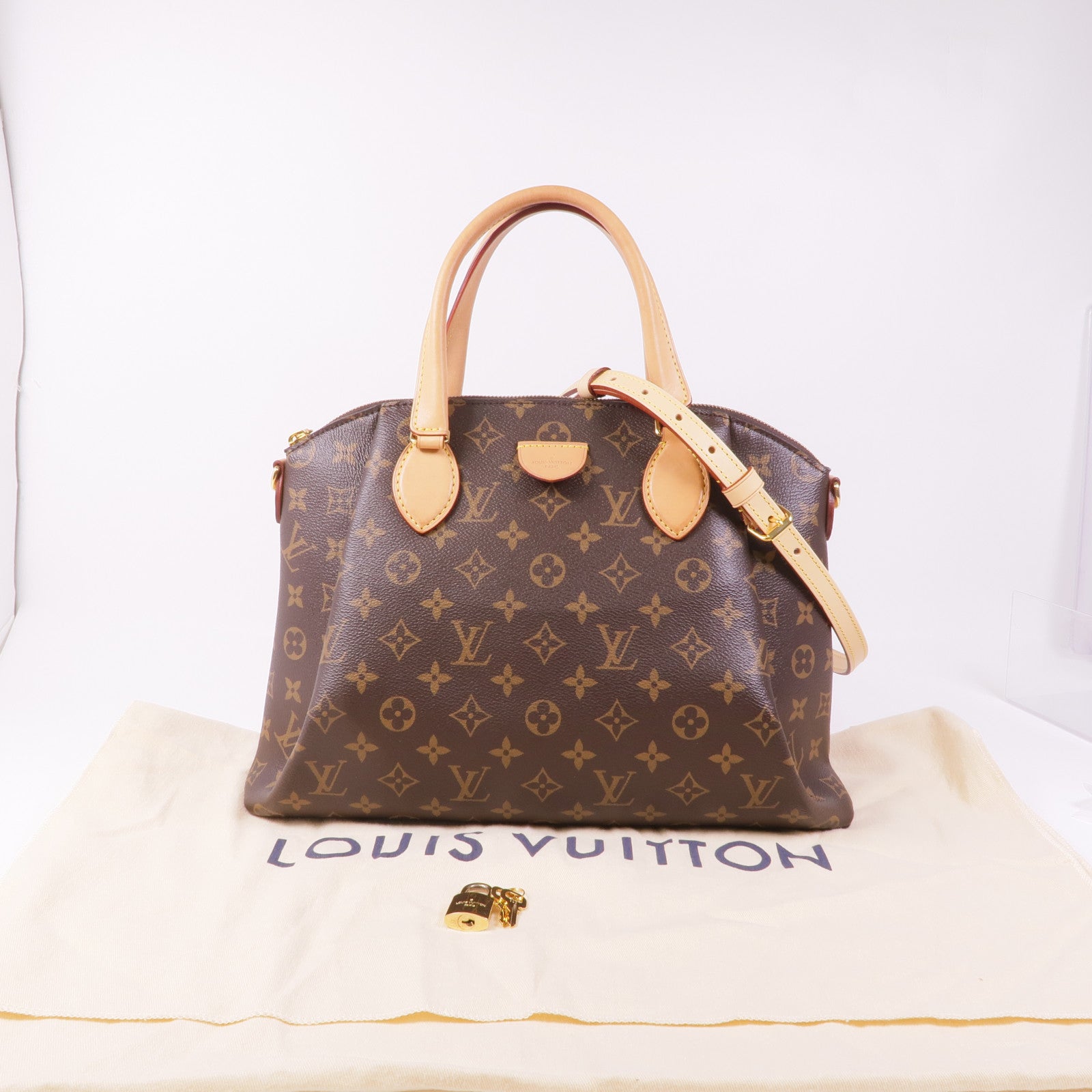 LOUIS VUITTON Monogram Rivoli MM金扣手挽肩背兩用袋