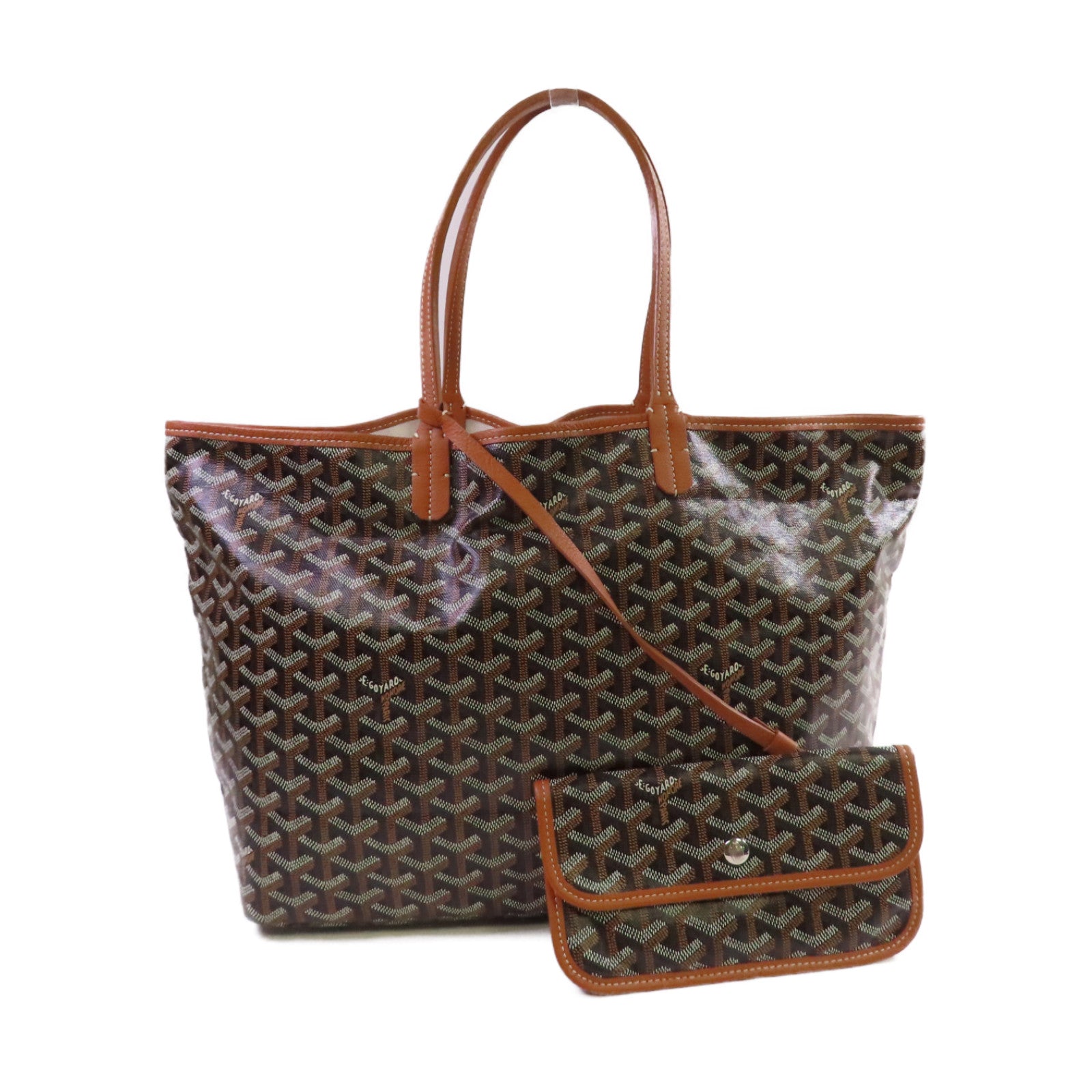 GOYARD 塗層帆布Sac Saint Louis Tote MM Bag肩背袋啡色