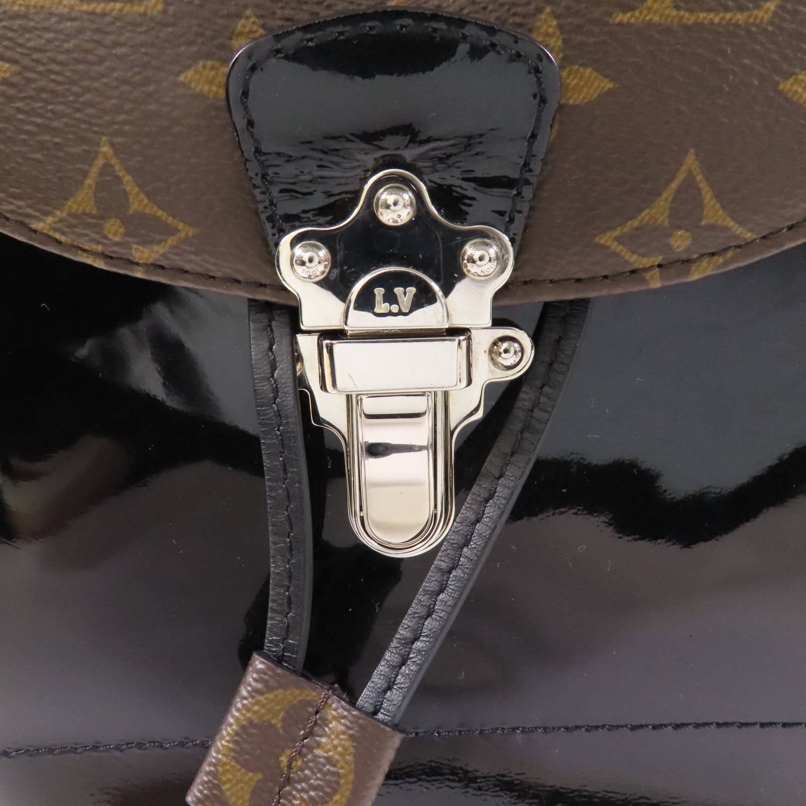 LOUIS VUITTON LV SHW Hot Springs M55769 Monogram Vernis Brown Black