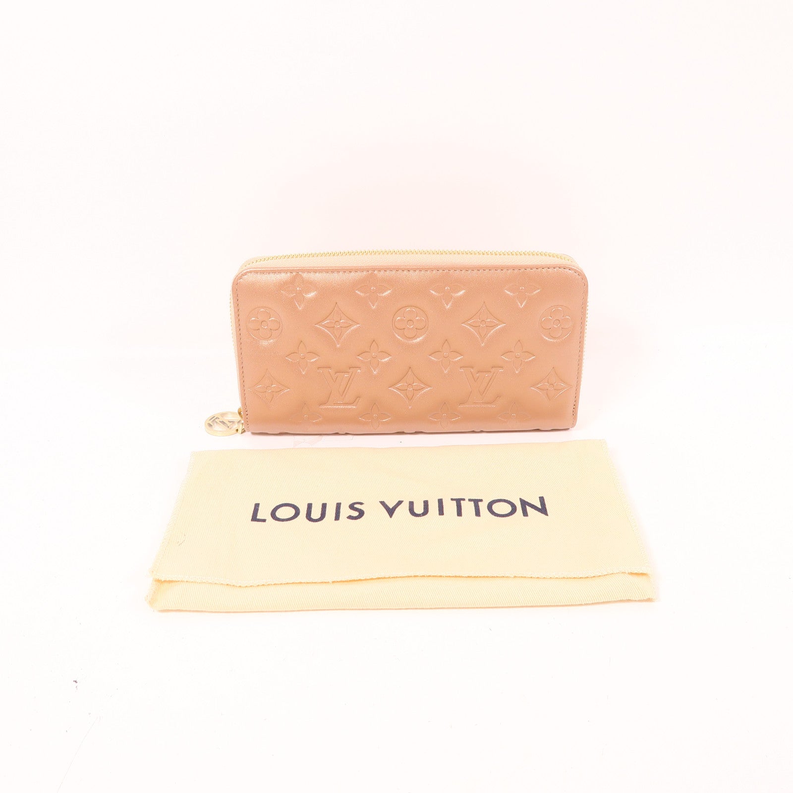 LOUIS VUITTON Monogram Embossed Zippy Wallet Coussin金扣長錢包