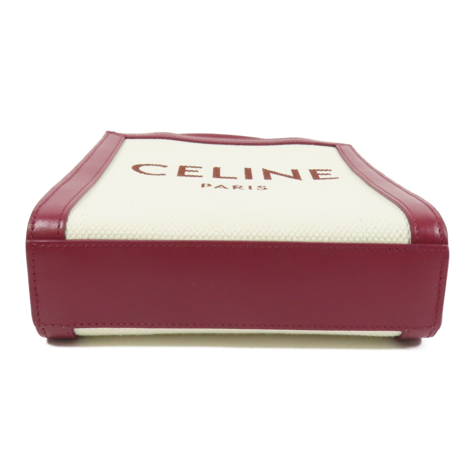 CELINE 帆布Mini Vertical Cabas金扣手挽肩背兩用袋