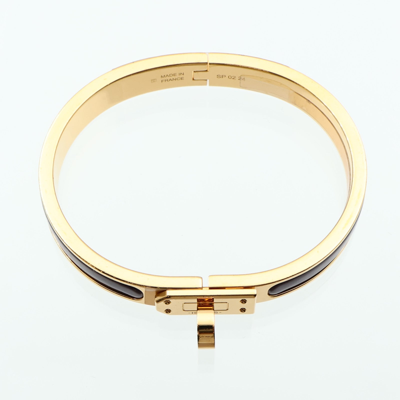 HERMES 金屬/琺瑯Mini Clic Kelly手鐲