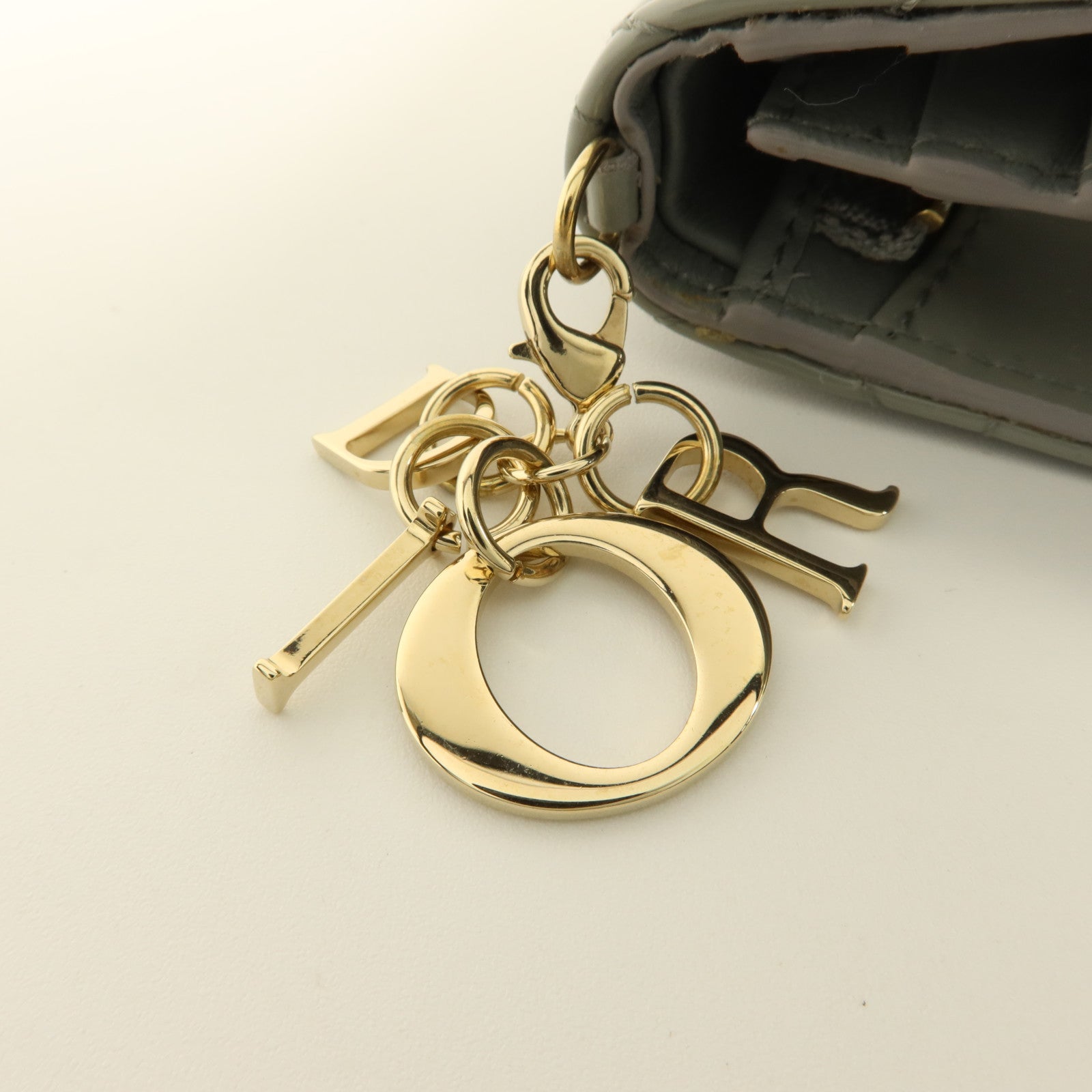 Dior 漆皮皮革Gardenia Wallet金扣錢包